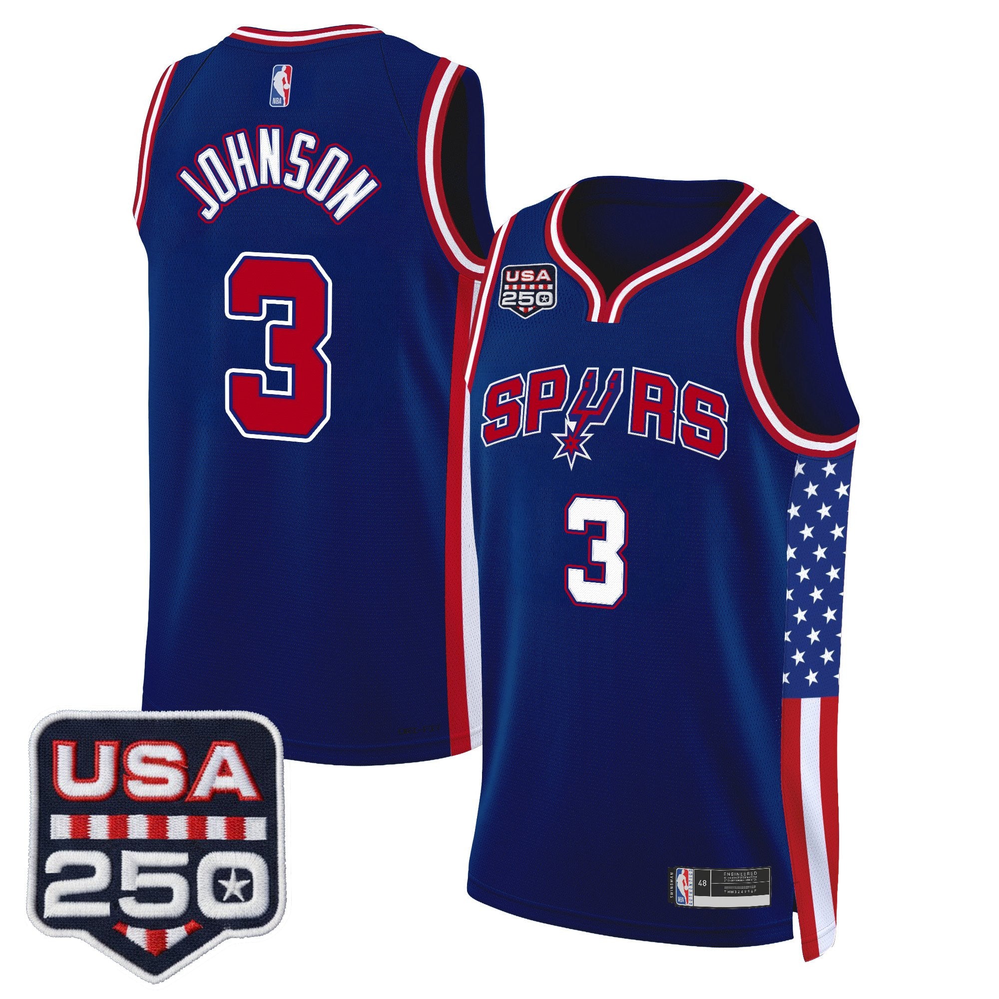 Men's San Antonio Spurs "America 250 Edition" Swingman Jersey - All Stitched