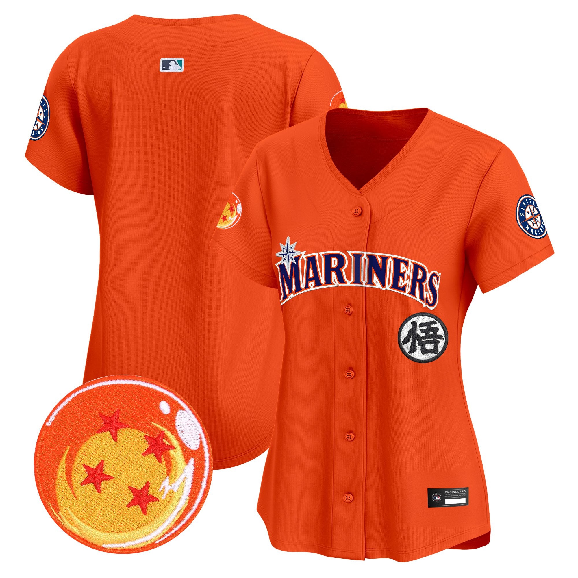 Women's Seattle Mariners x Dragon Ball Vapor Premier Limited Jersey - All Stitched