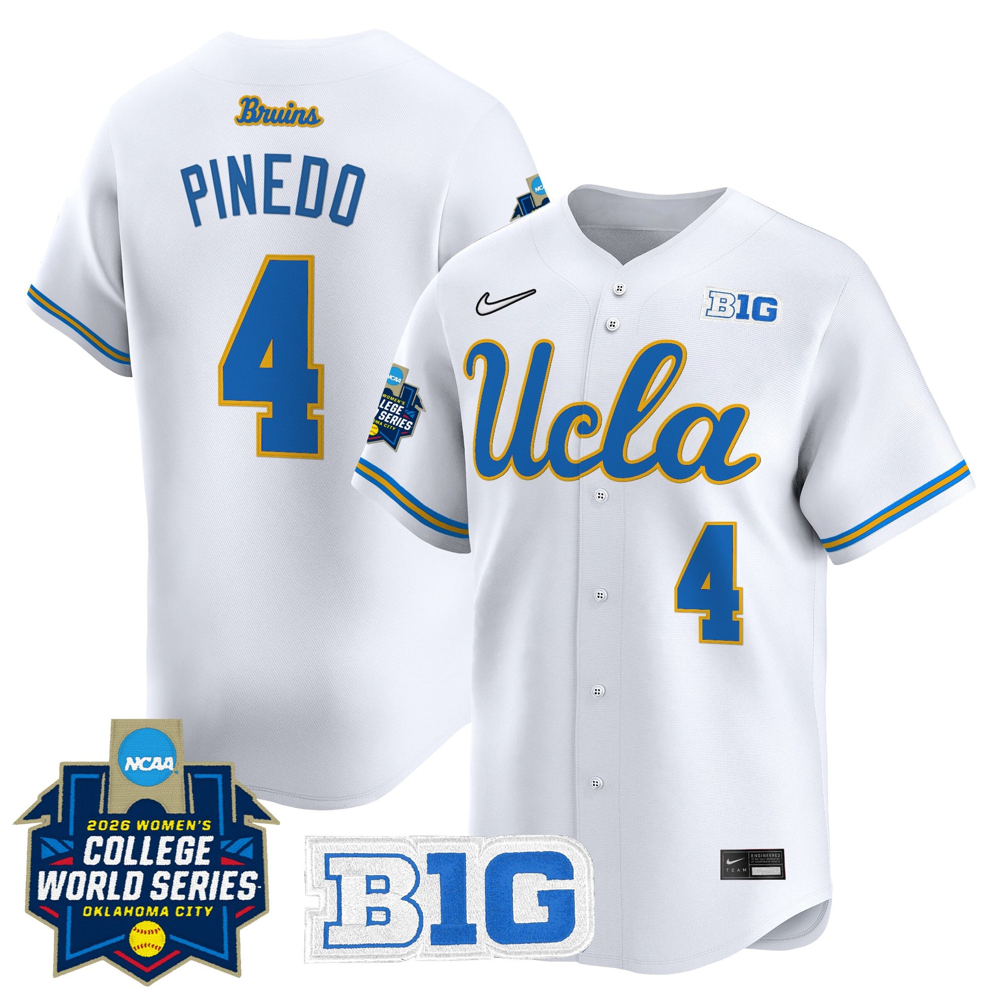 Men's Size - UCLA Bruins Softball 2026 World Series (WCWS) Vapor Premier Limited Jersey - All Stitched