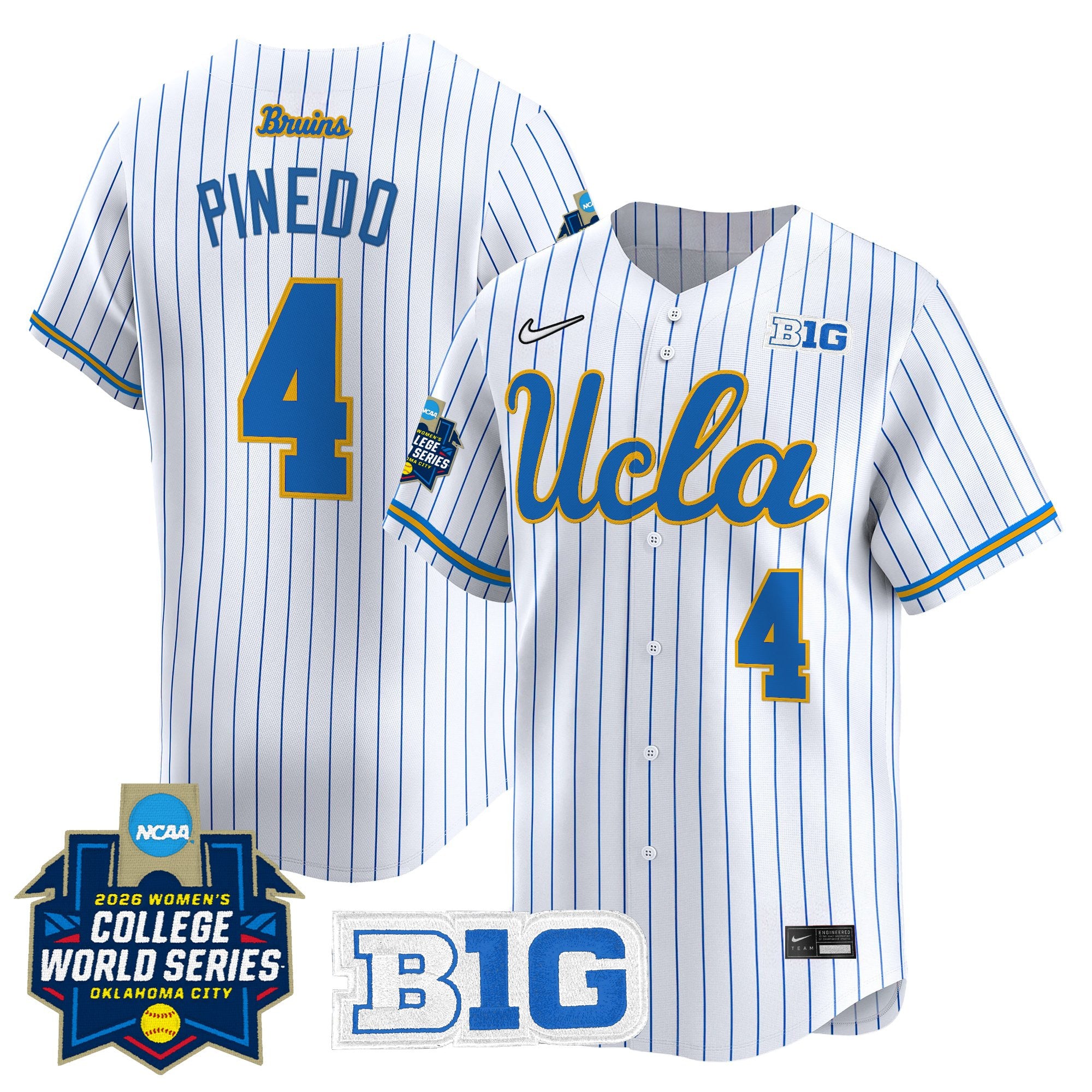 Men's Size - UCLA Bruins Softball 2026 World Series (WCWS) Vapor Premier Limited Jersey - All Stitched