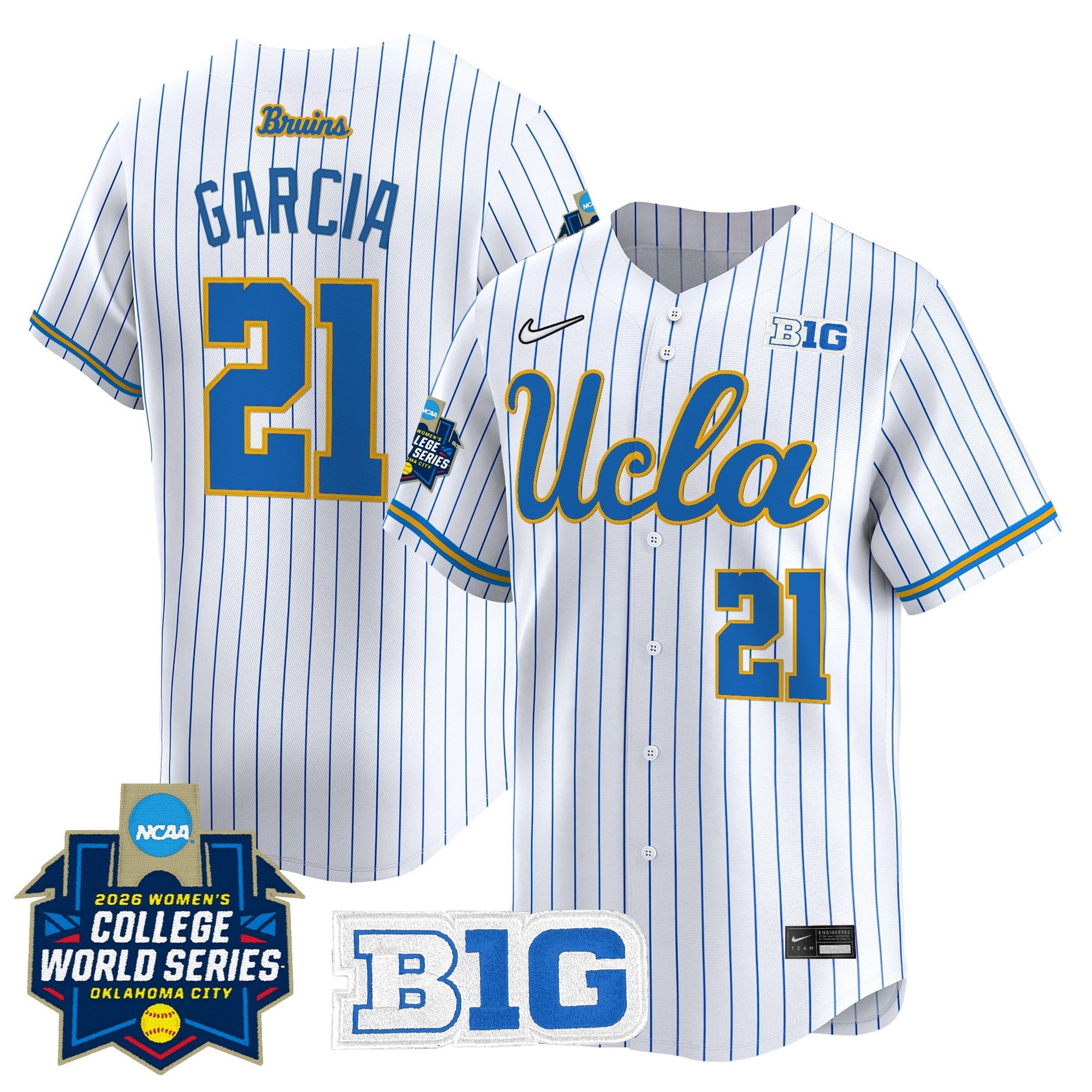 Men's Size - UCLA Bruins Softball 2026 World Series (WCWS) Vapor Premier Limited Jersey - All Stitched