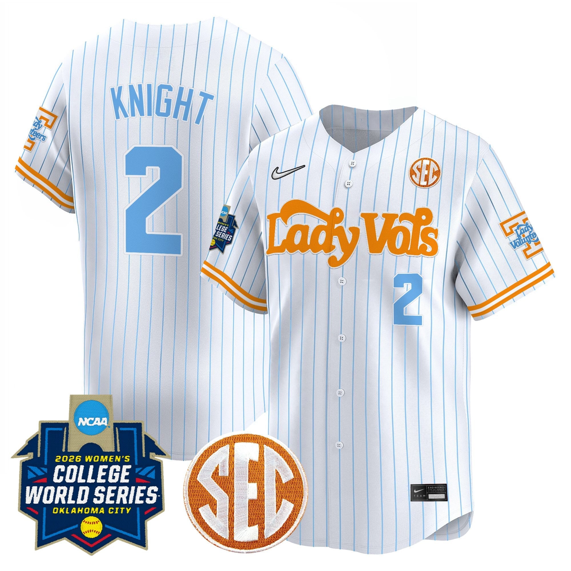 Men's Size - Tennessee Volunteers Softball 2026 World Series (WCWS) Vapor Premier Limited Jersey - All Stitched