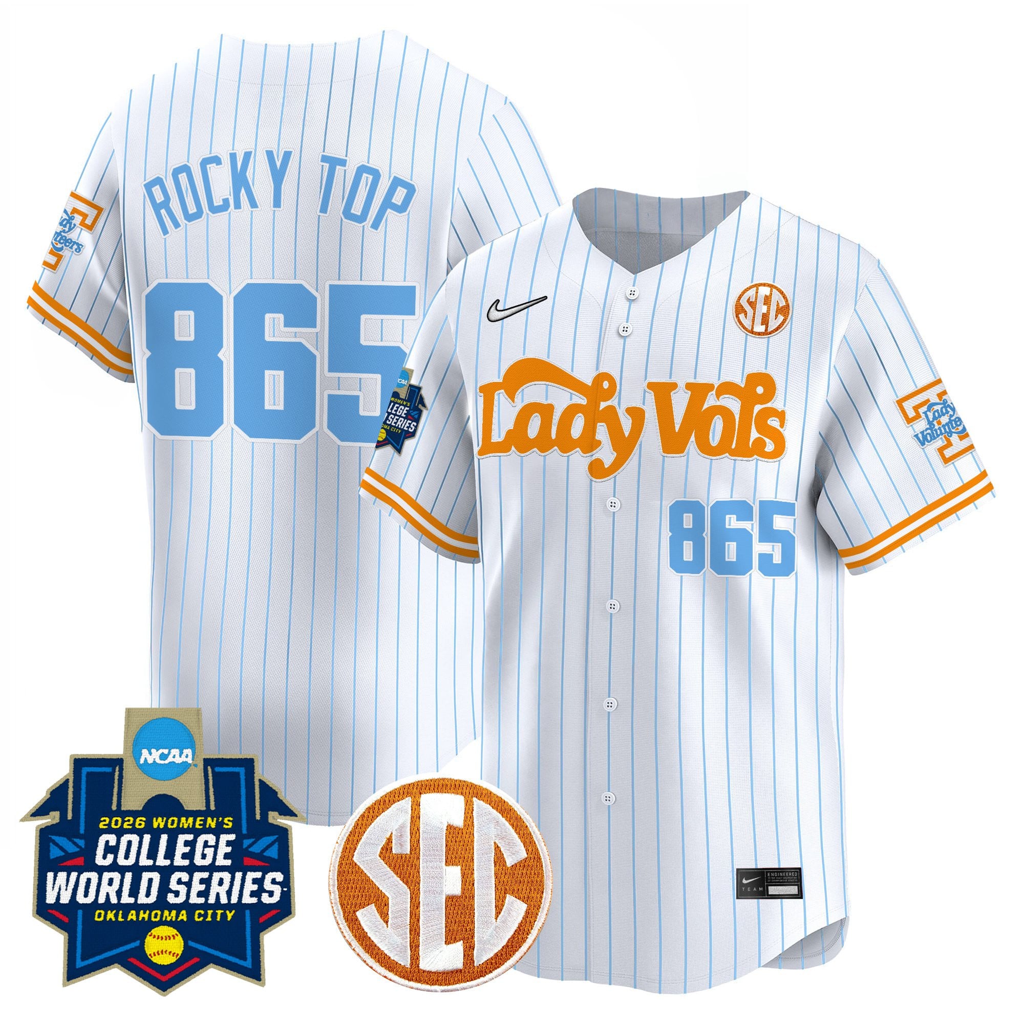 Men's Size - Tennessee Volunteers Softball 2026 World Series (WCWS) Vapor Premier Limited Jersey - All Stitched