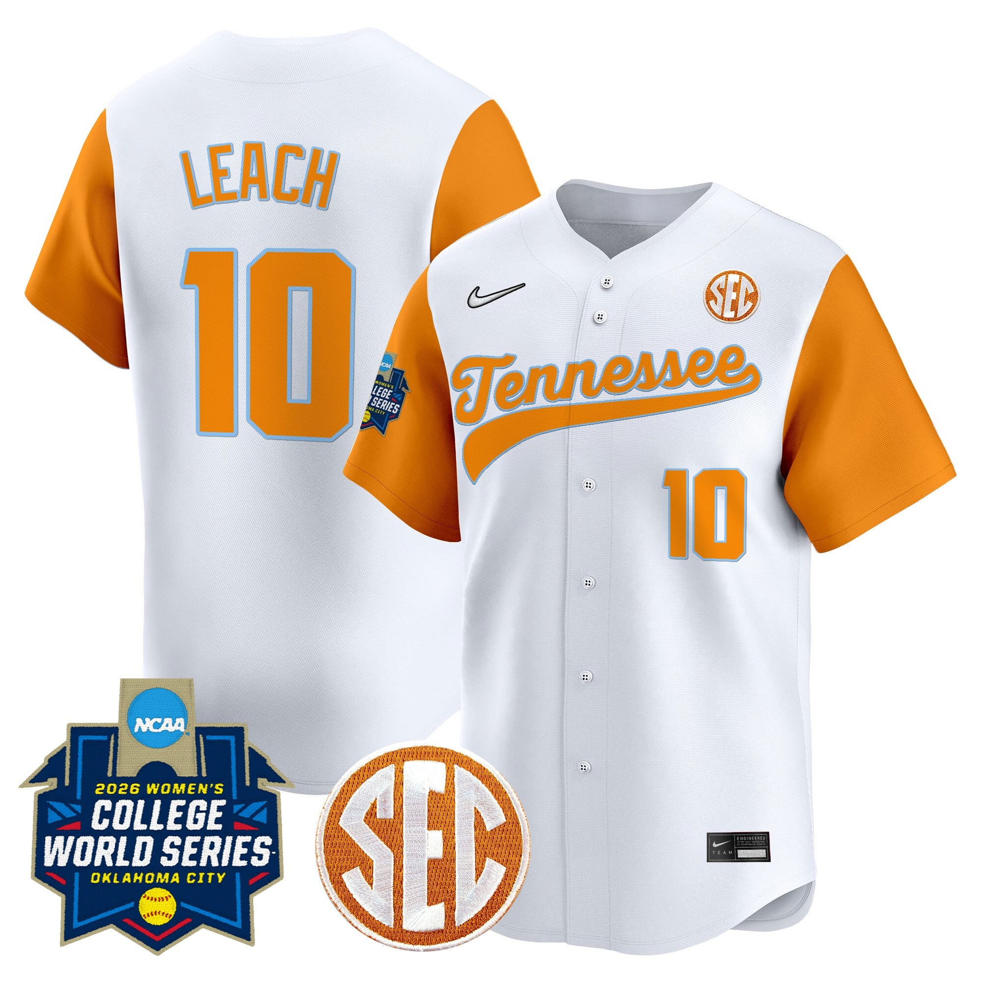 Men's Size - Tennessee Volunteers Softball 2026 World Series (WCWS) Vapor Premier Limited Jersey - All Stitched
