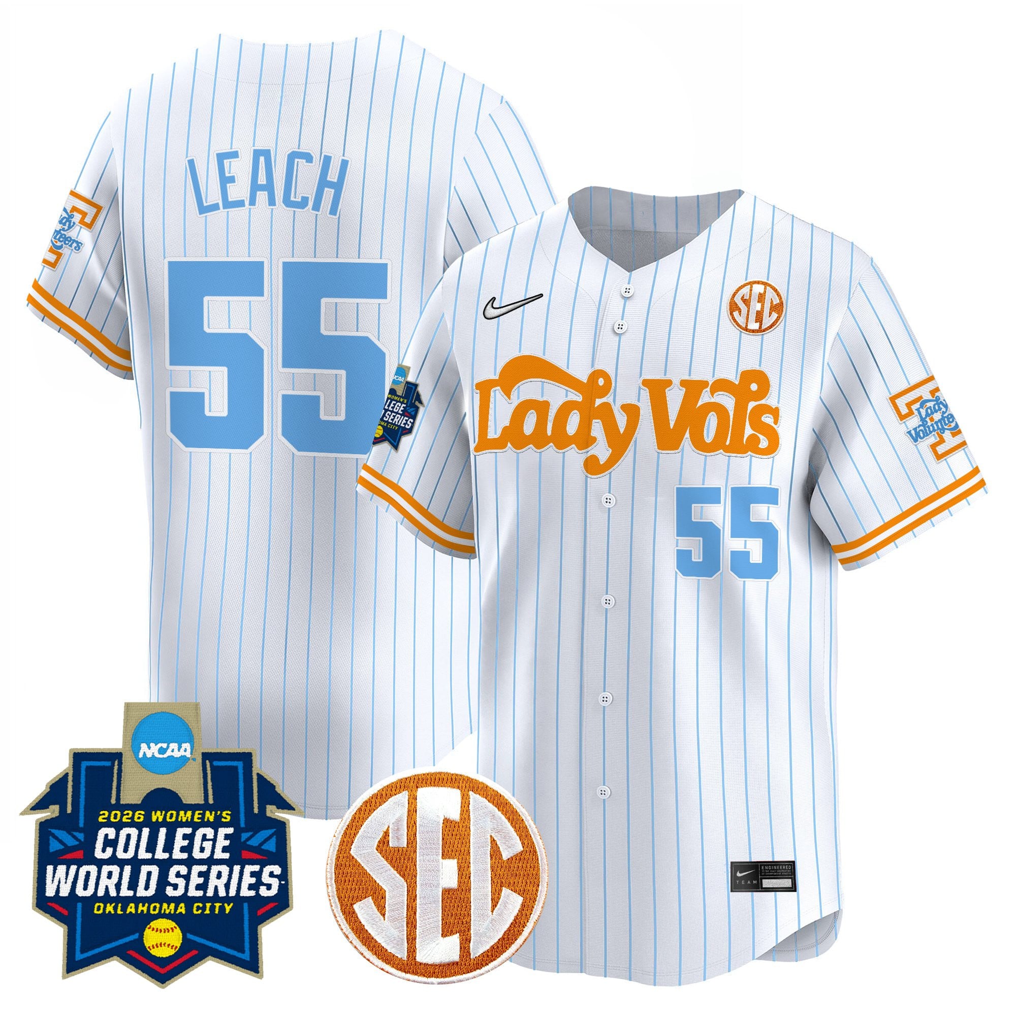 Men's Size - Tennessee Volunteers Softball 2026 World Series (WCWS) Vapor Premier Limited Jersey - All Stitched