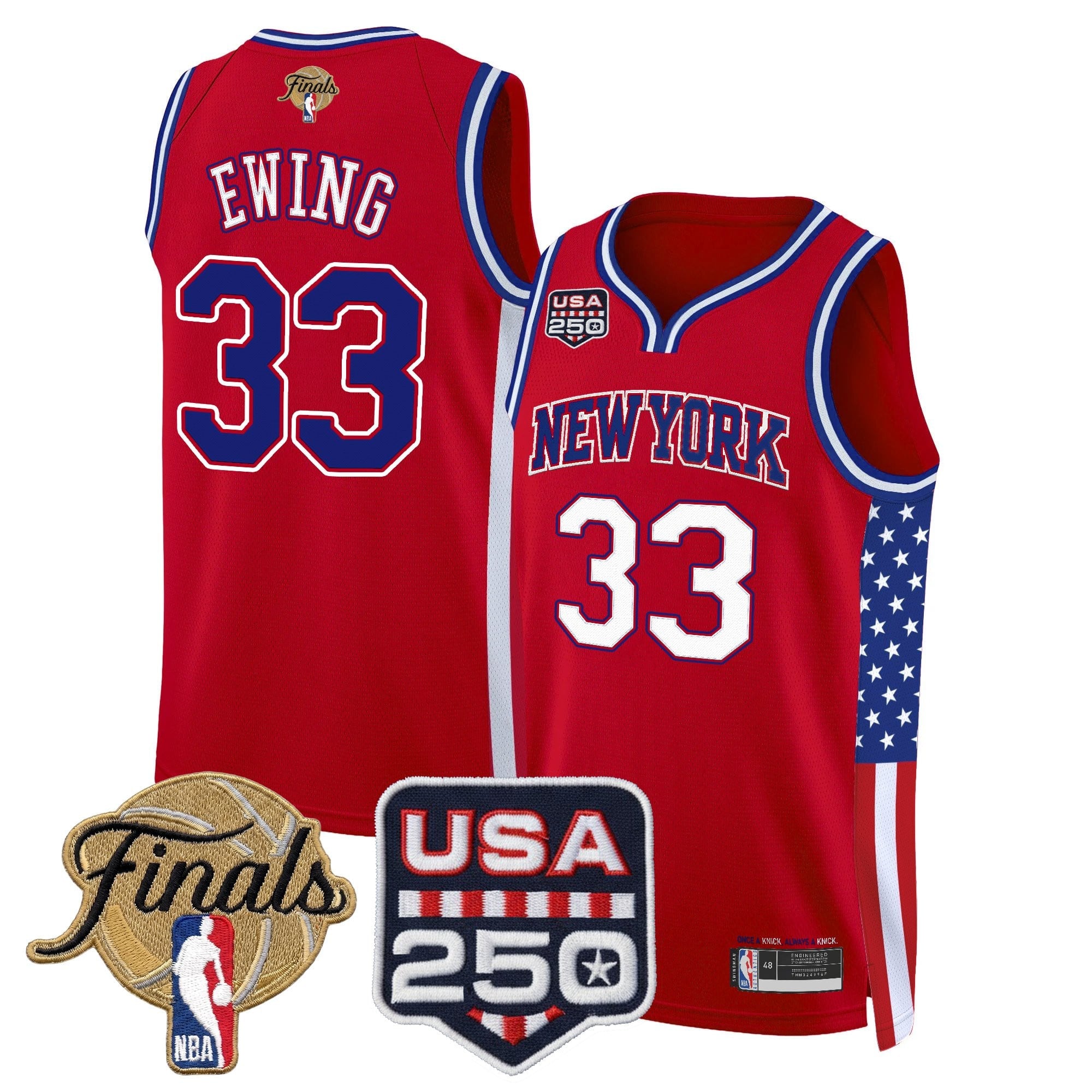 Men's New York Knicks "America 250 Edition" 2026 Finals Patch Swingman Jersey - All Stitched