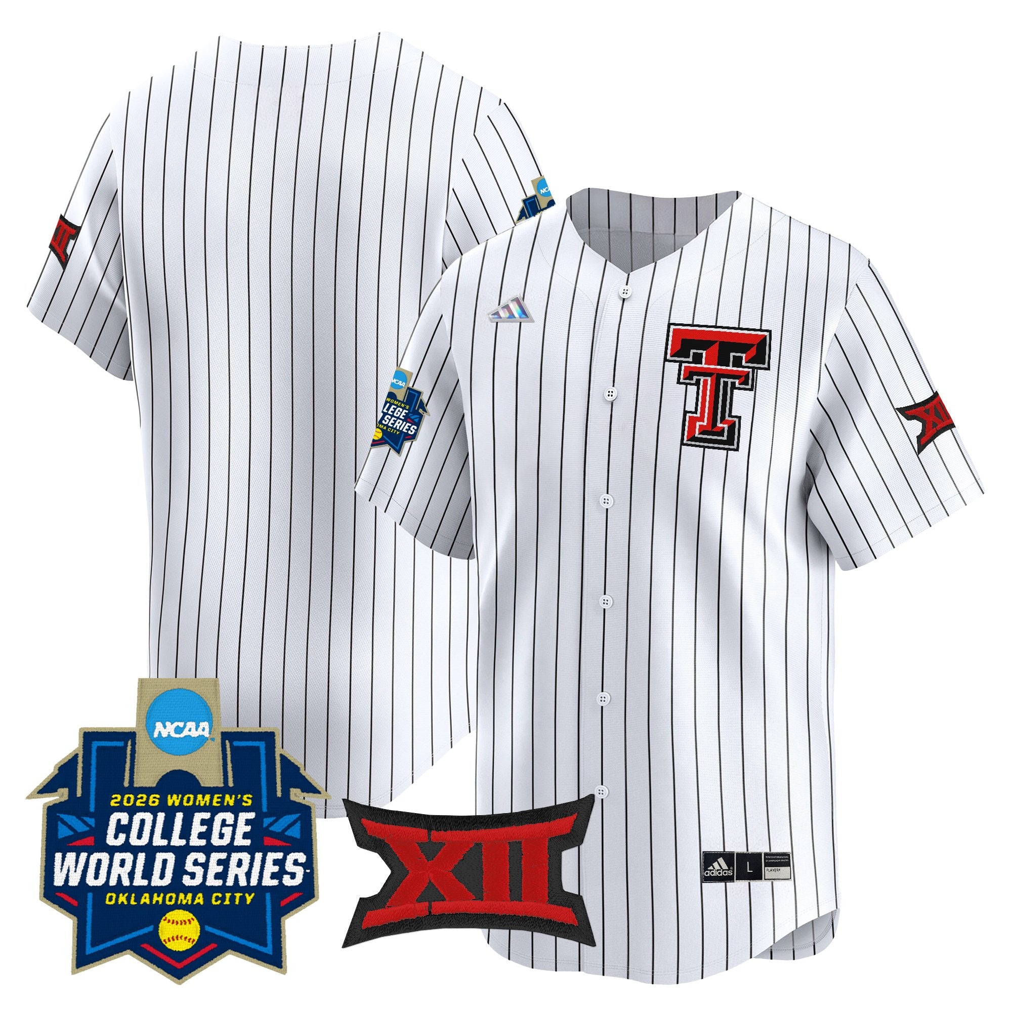 Men's size - Texas Tech Red Raiders Softball 2026 World Series (WCWS) Vapor Premier Limited Jersey - All Stitched