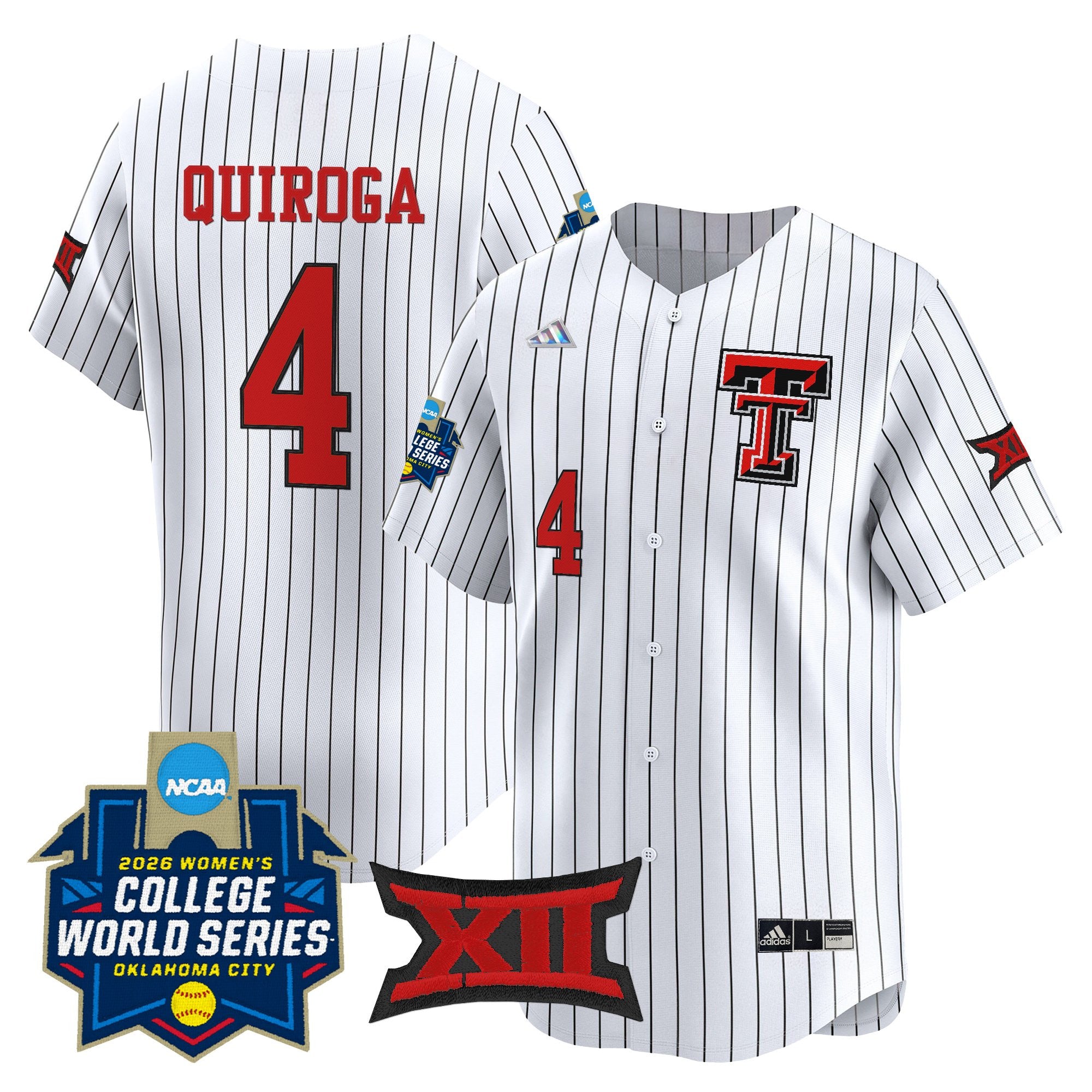 Men's size - Texas Tech Red Raiders Softball 2026 World Series (WCWS) Vapor Premier Limited Jersey - All Stitched