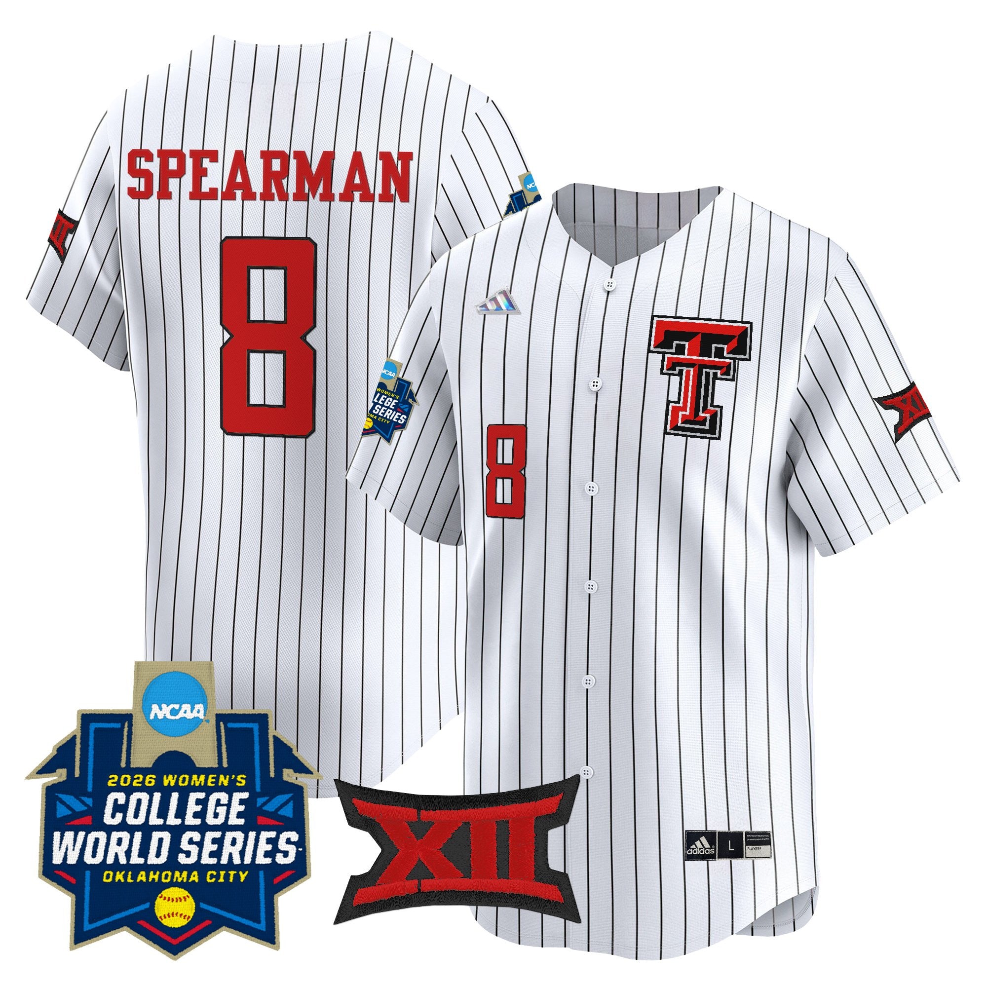 Men's size - Texas Tech Red Raiders Softball 2026 World Series (WCWS) Vapor Premier Limited Jersey - All Stitched