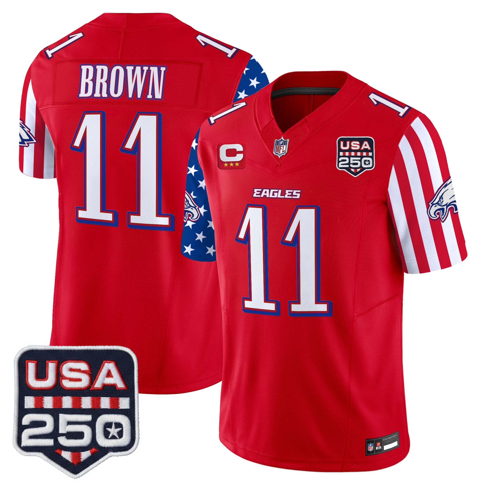 Men's Philadelphia Eagles "America 250 Edition" Vapor Limited Jersey - All Stitched