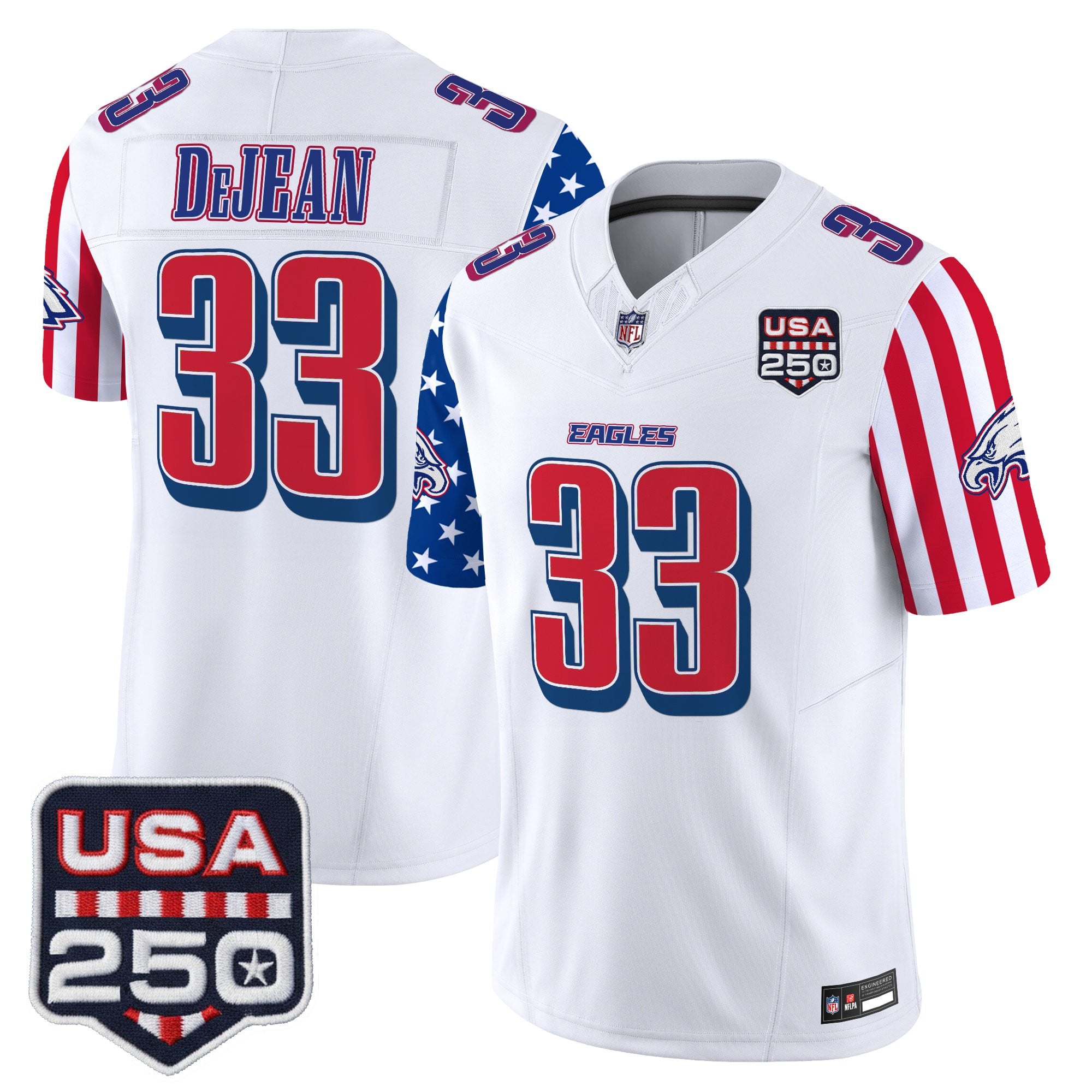 Men's Philadelphia Eagles "America 250 Edition" Vapor Limited Jersey - All Stitched