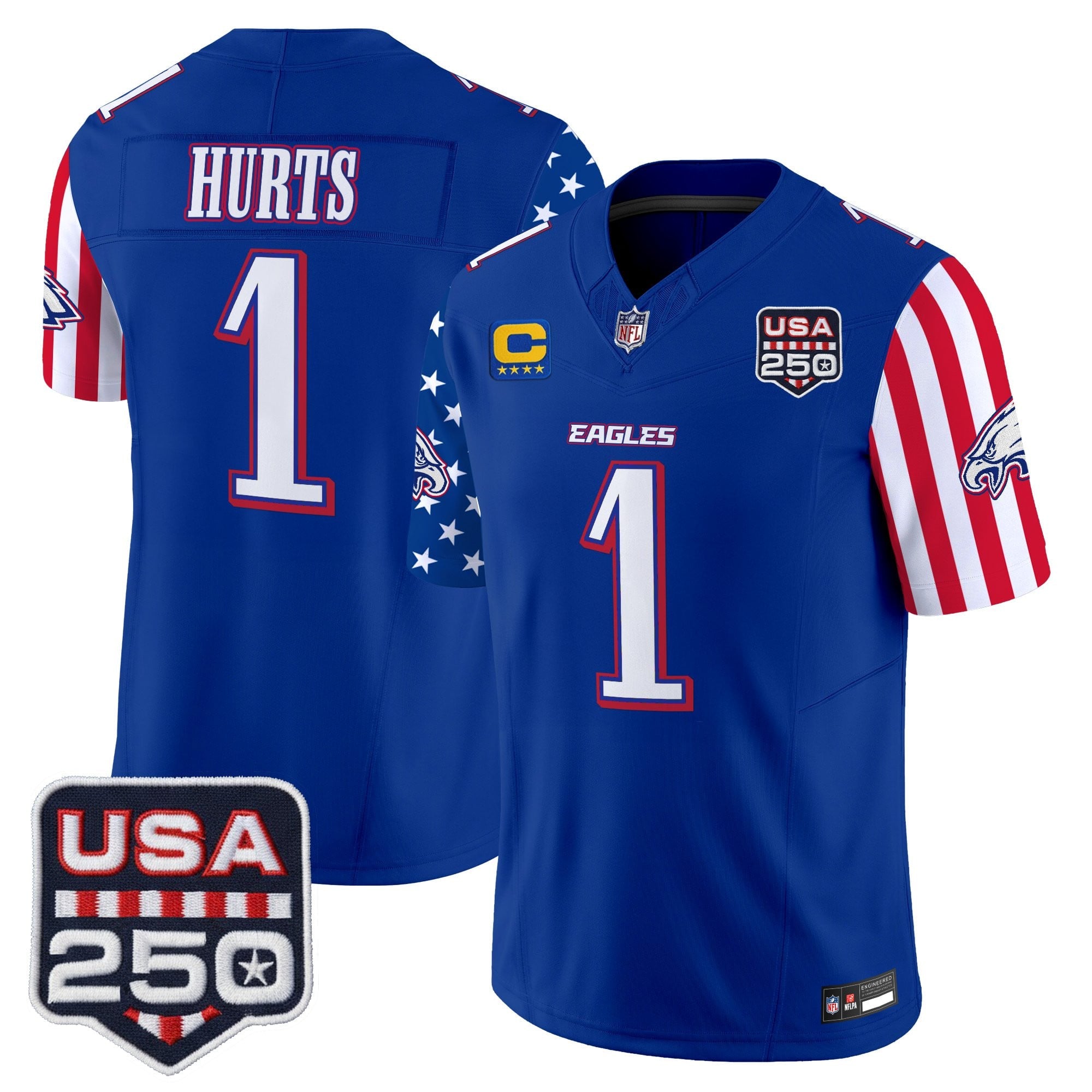 Men's Philadelphia Eagles "America 250 Edition" Vapor Limited Jersey - All Stitched