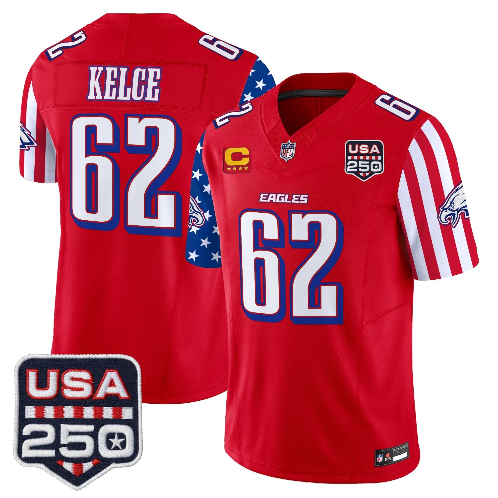 Men's Philadelphia Eagles "America 250 Edition" Vapor Limited Jersey - All Stitched
