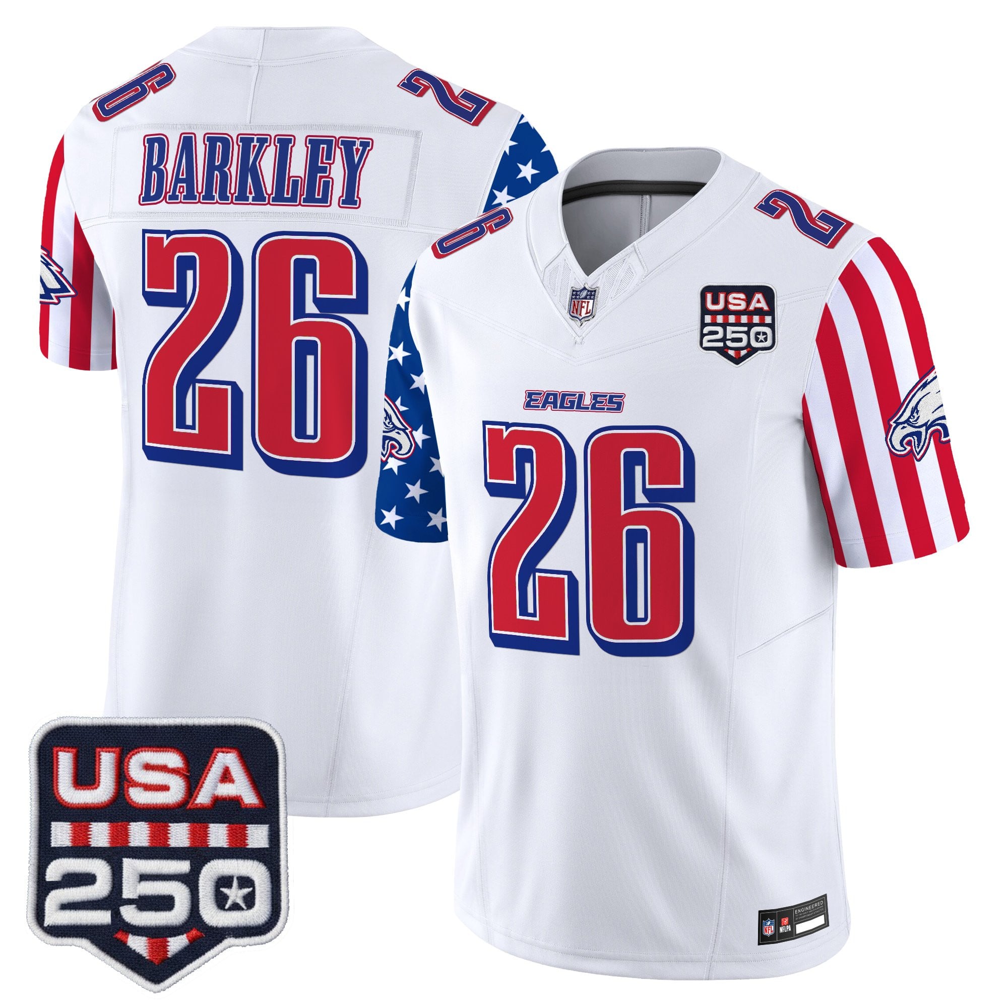 Men's Philadelphia Eagles "America 250 Edition" Vapor Limited Jersey - All Stitched