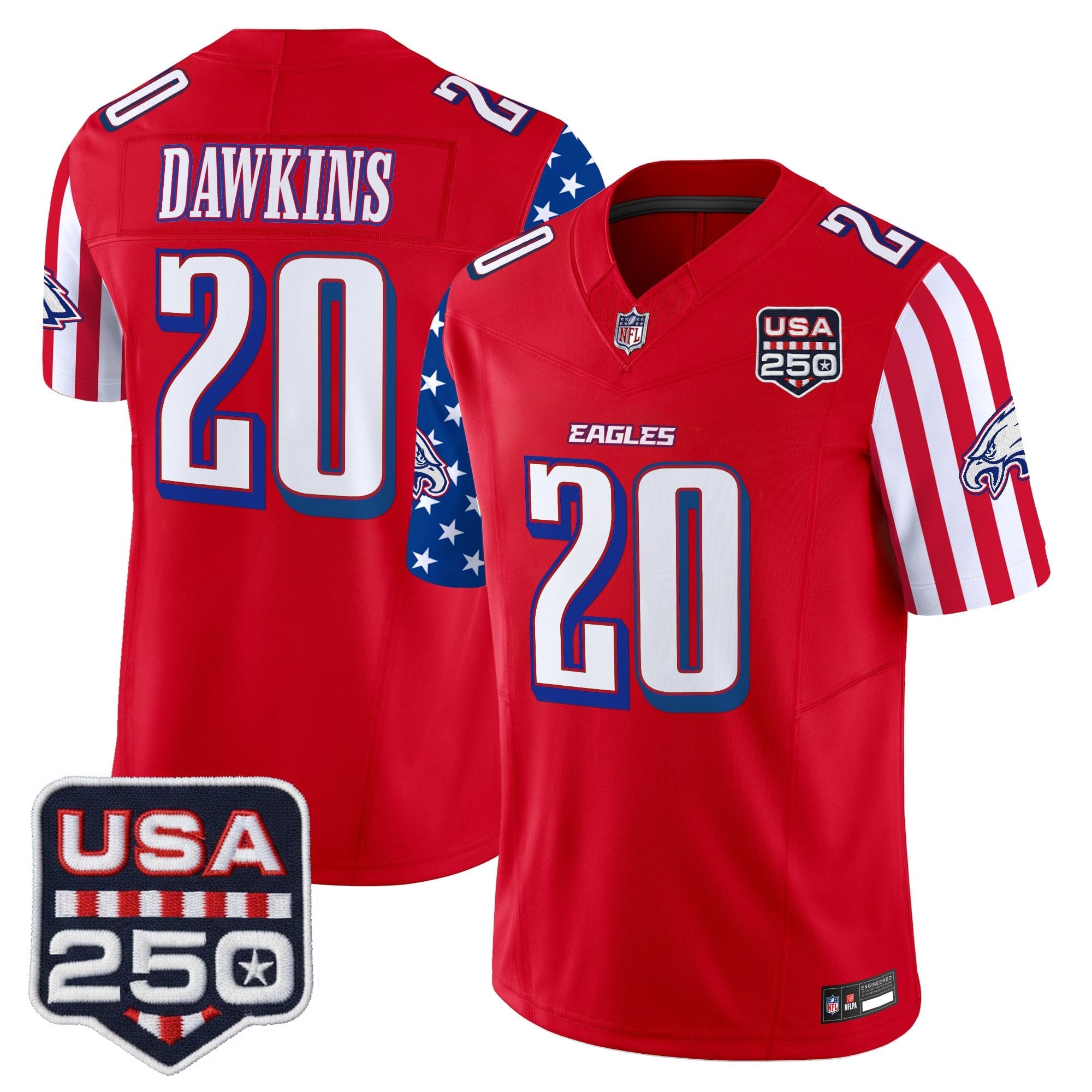 Men's Philadelphia Eagles "America 250 Edition" Vapor Limited Jersey - All Stitched