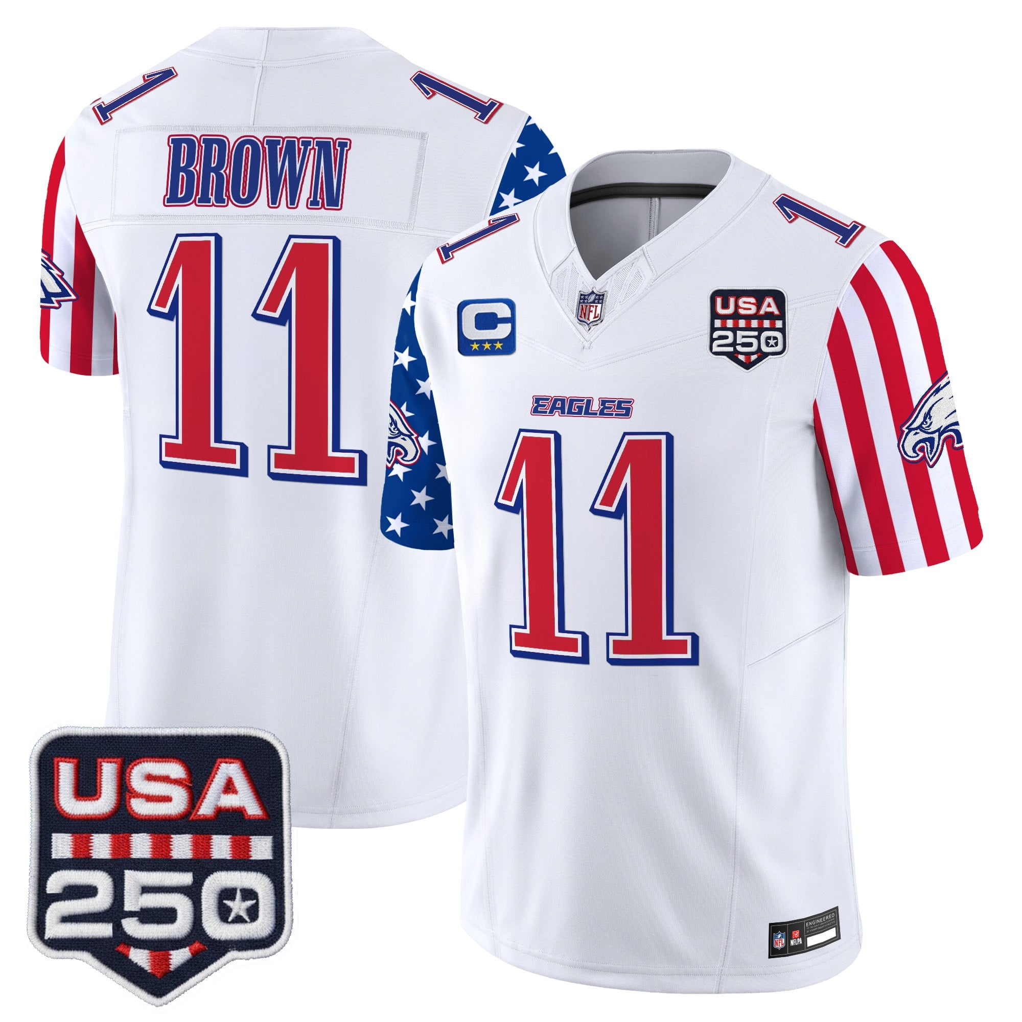 Men's Philadelphia Eagles "America 250 Edition" Vapor Limited Jersey - All Stitched