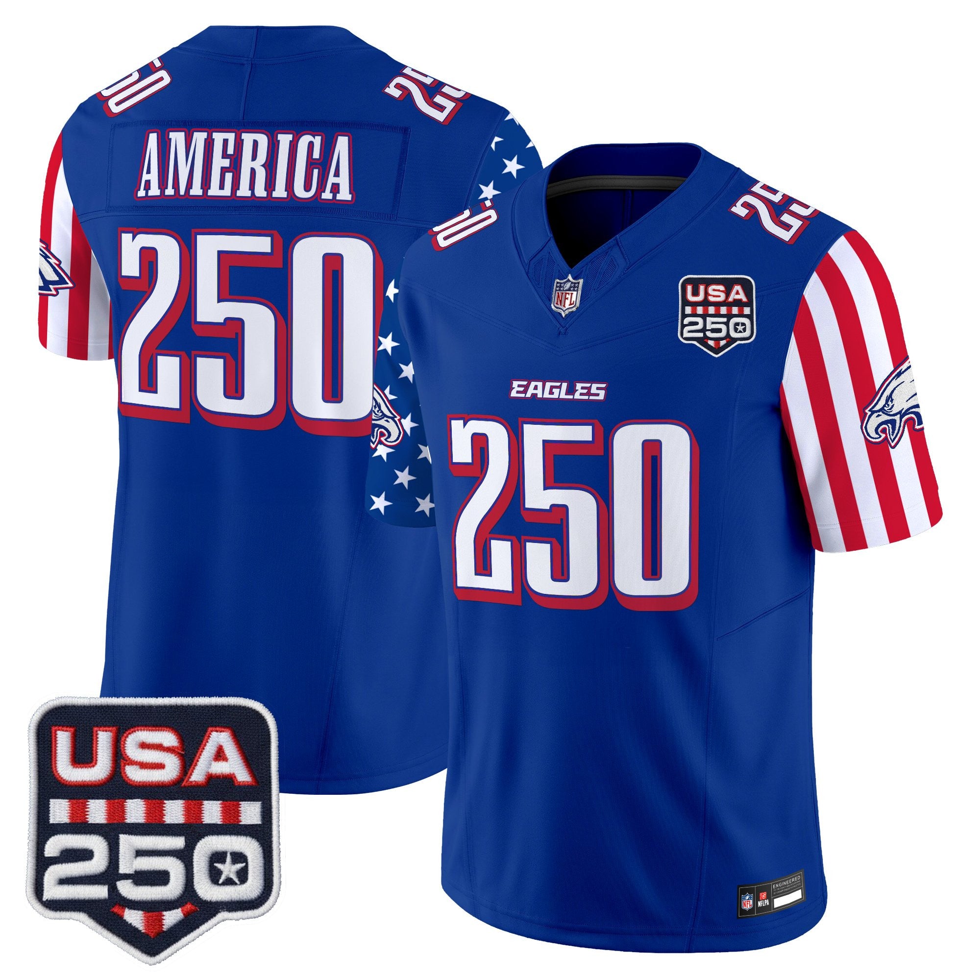 Men's Philadelphia Eagles "America 250 Edition" Vapor Limited Jersey - All Stitched