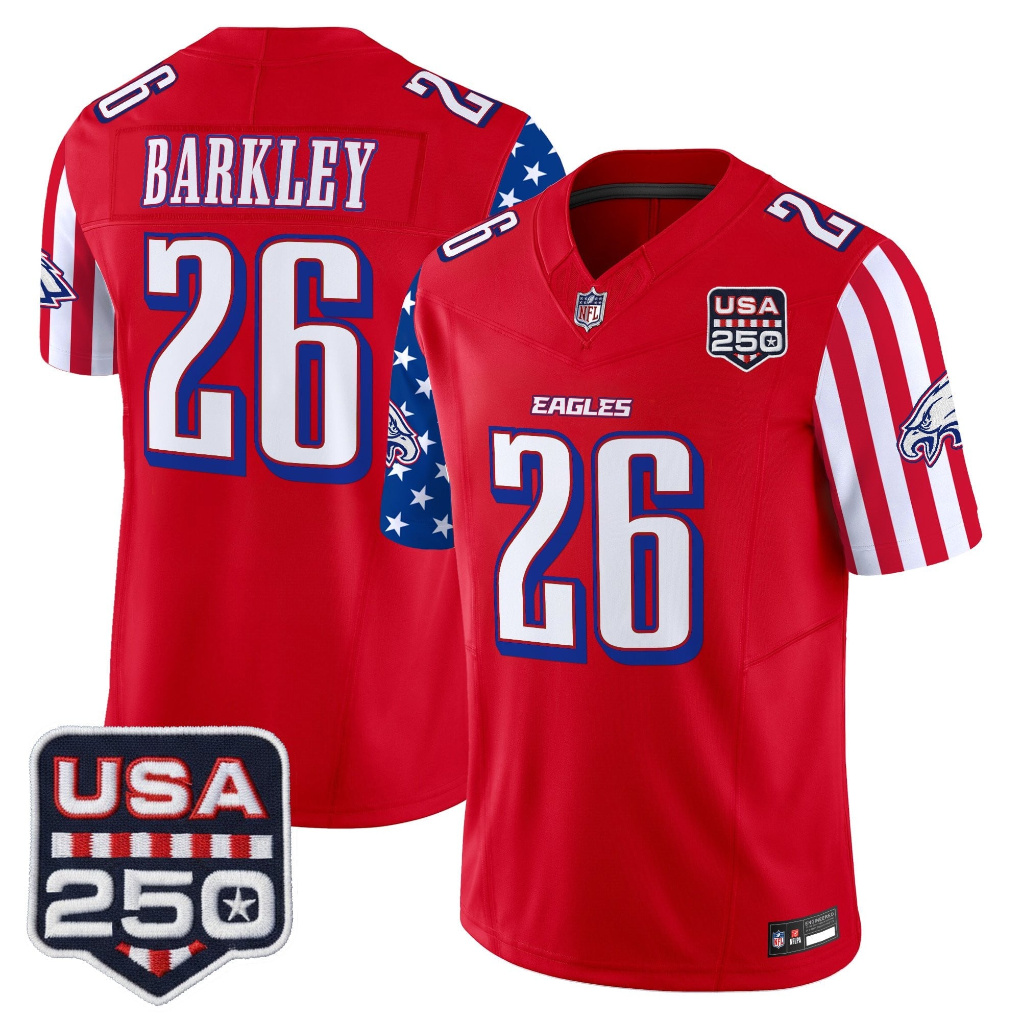 Men's Philadelphia Eagles "America 250 Edition" Vapor Limited Jersey - All Stitched