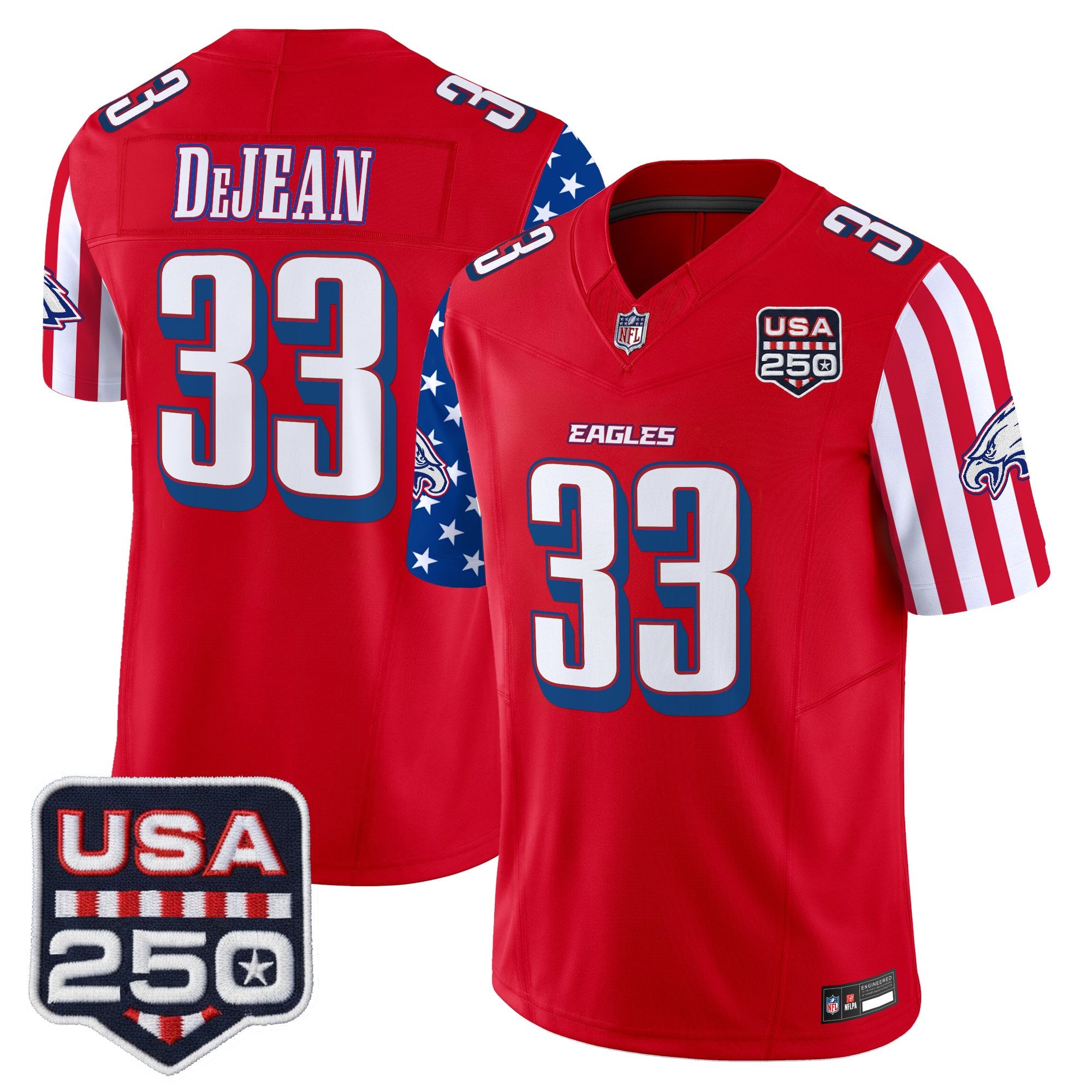 Men's Philadelphia Eagles "America 250 Edition" Vapor Limited Jersey - All Stitched