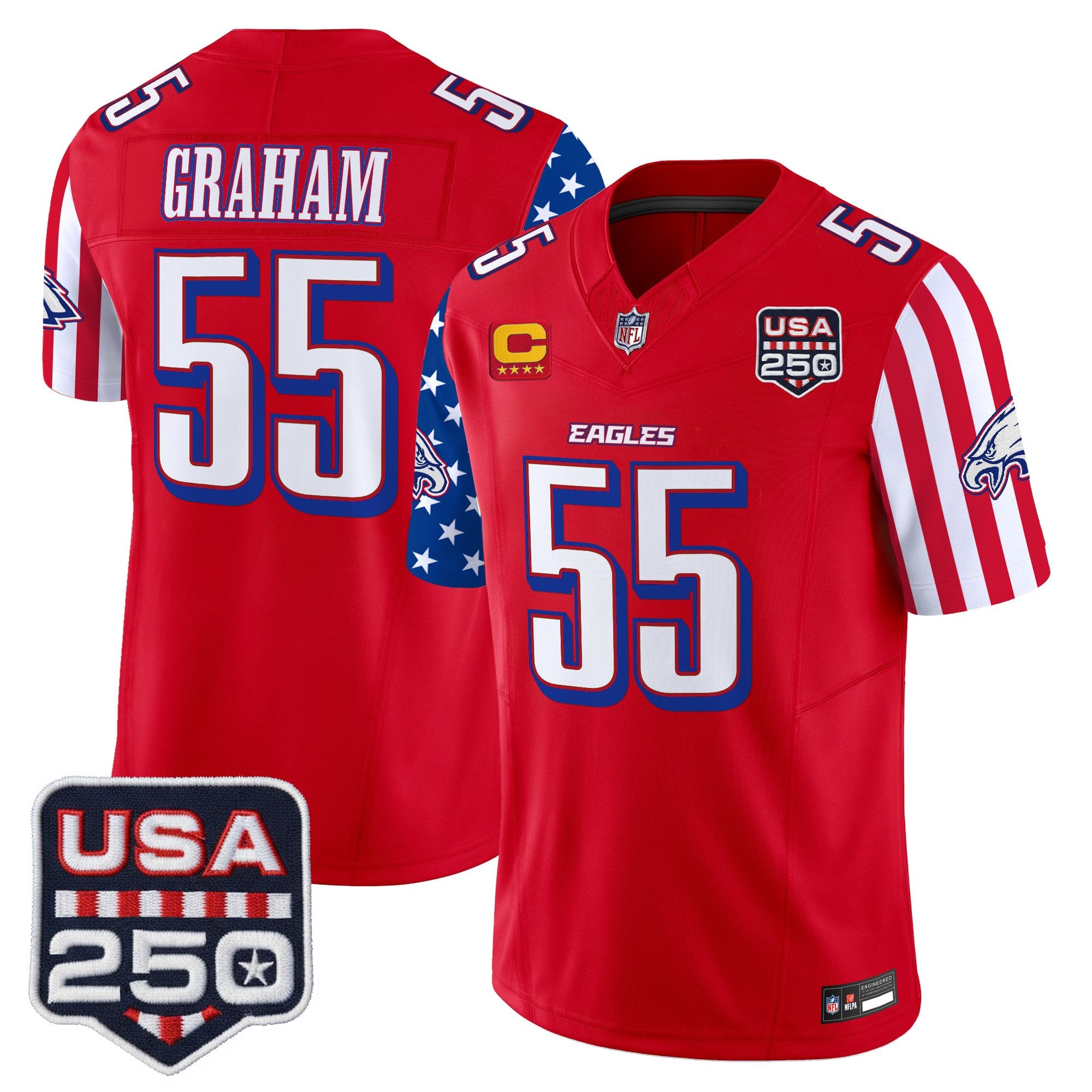 Men's Philadelphia Eagles "America 250 Edition" Vapor Limited Jersey - All Stitched