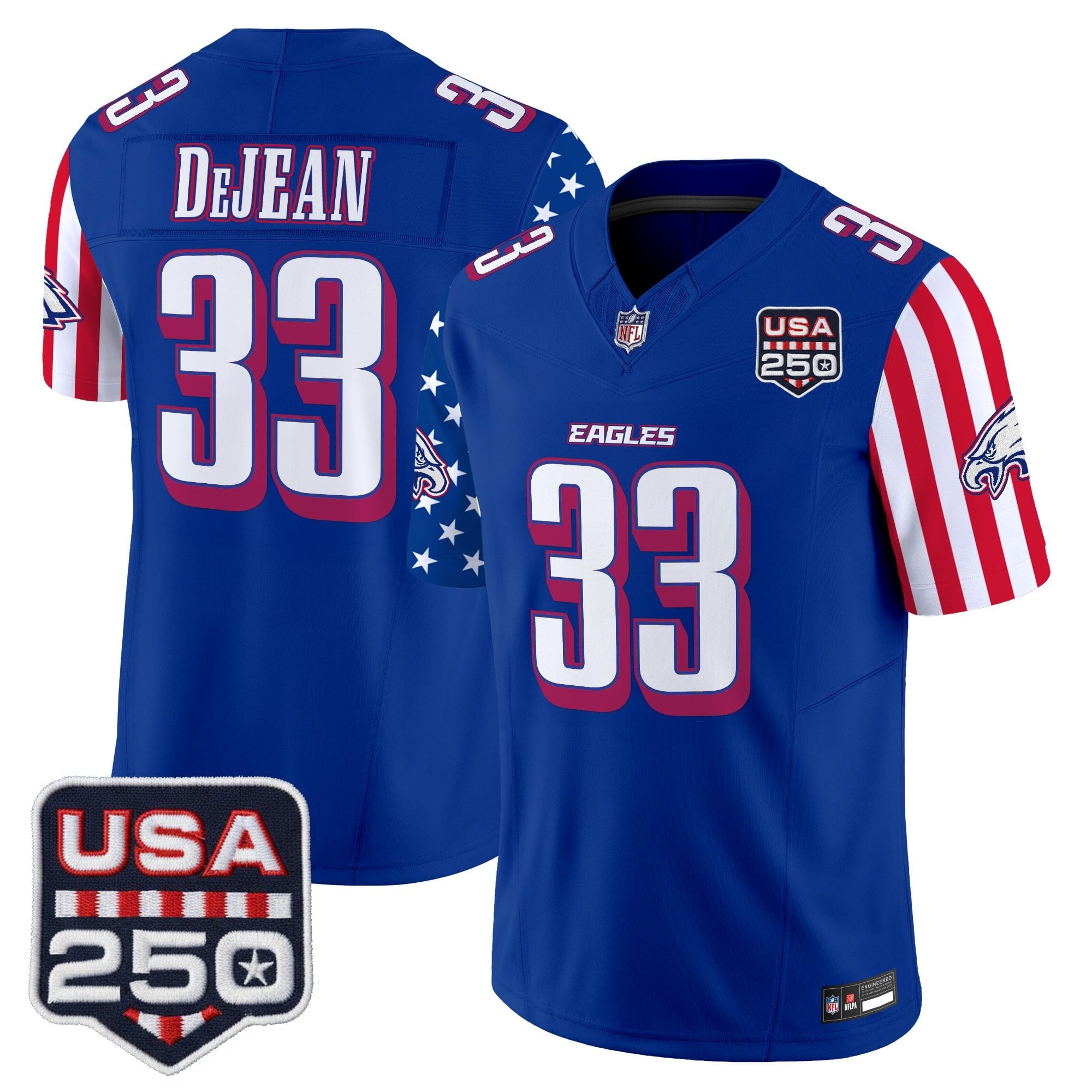 Men's Philadelphia Eagles "America 250 Edition" Vapor Limited Jersey - All Stitched