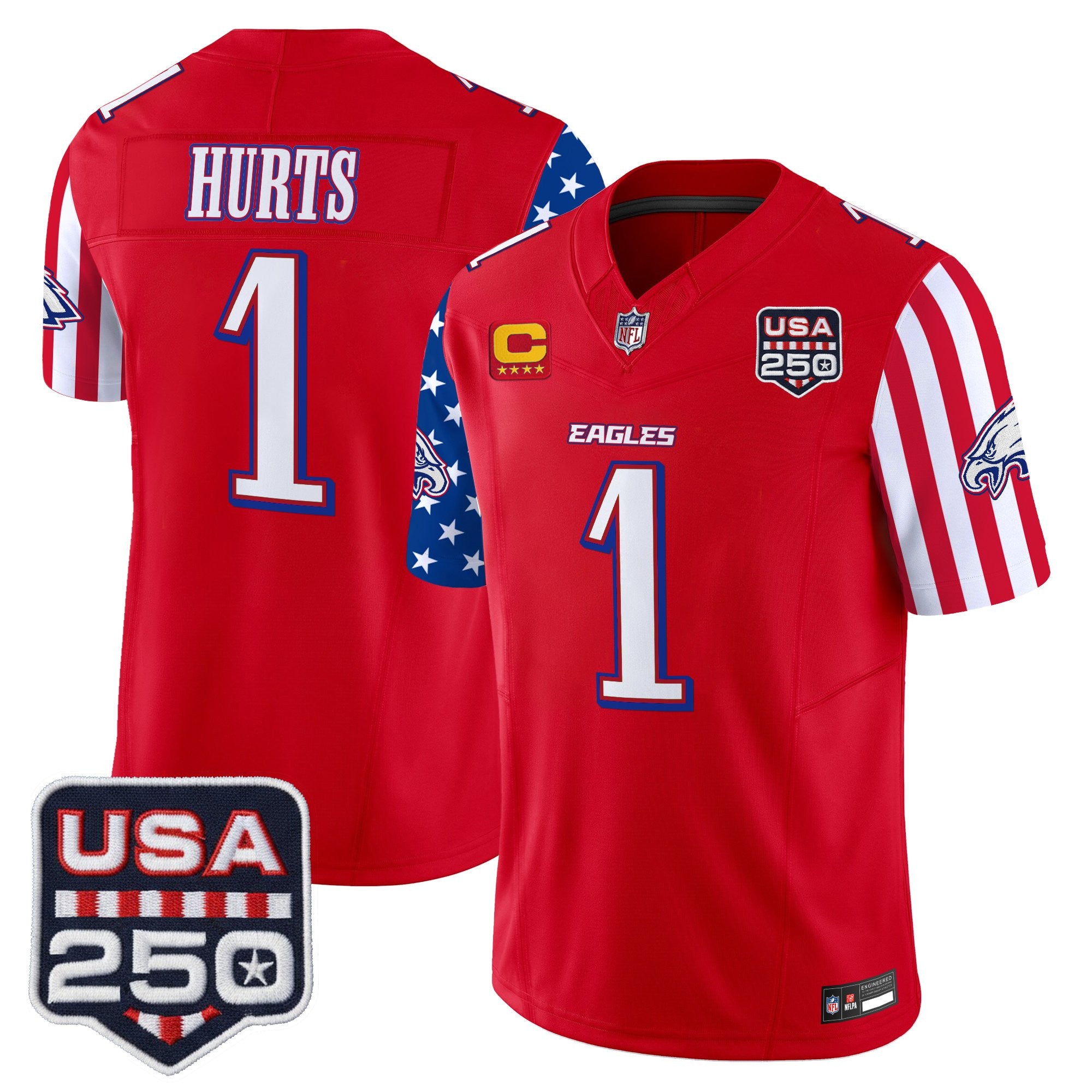 Men's Philadelphia Eagles "America 250 Edition" Vapor Limited Jersey - All Stitched