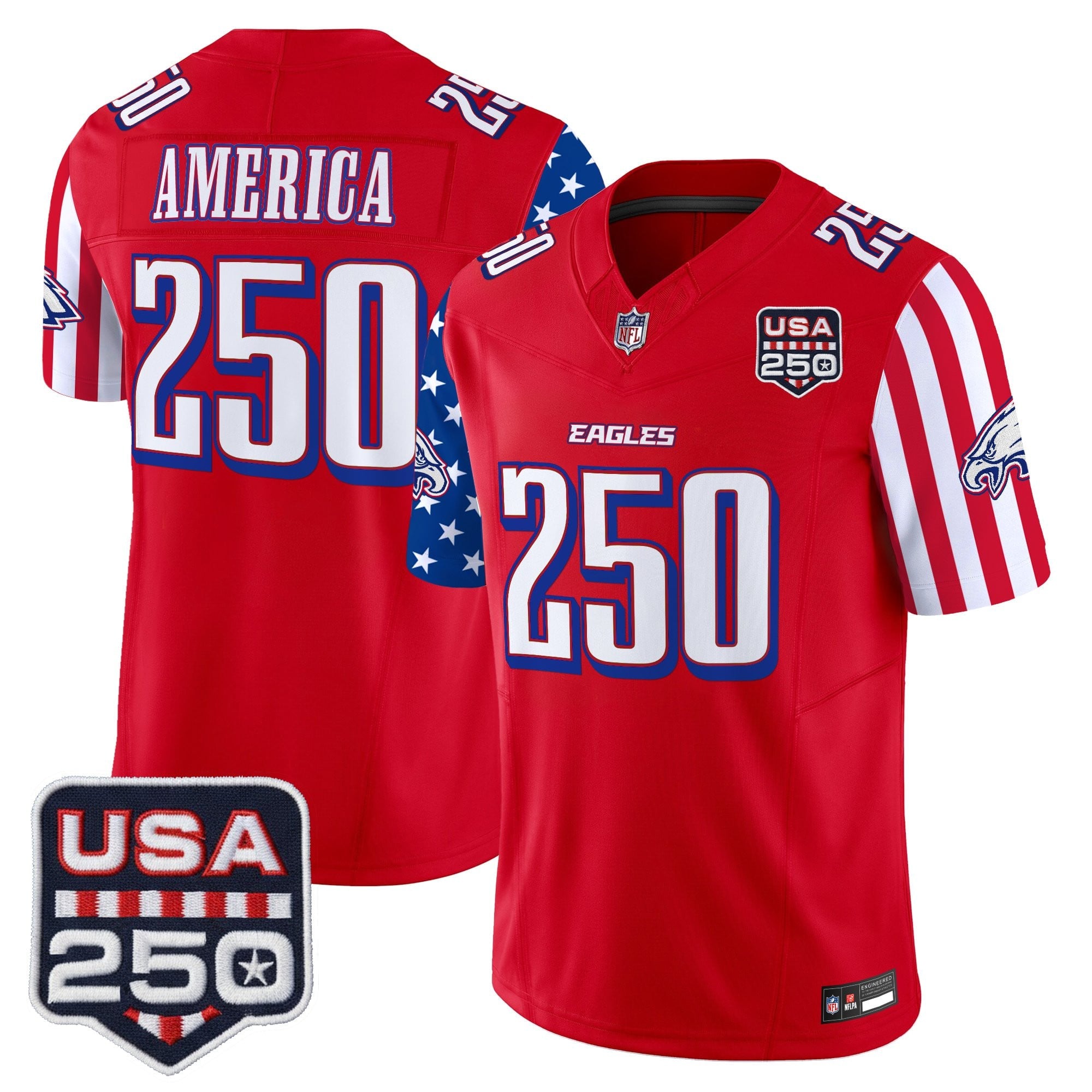 Men's Philadelphia Eagles "America 250 Edition" Vapor Limited Jersey - All Stitched