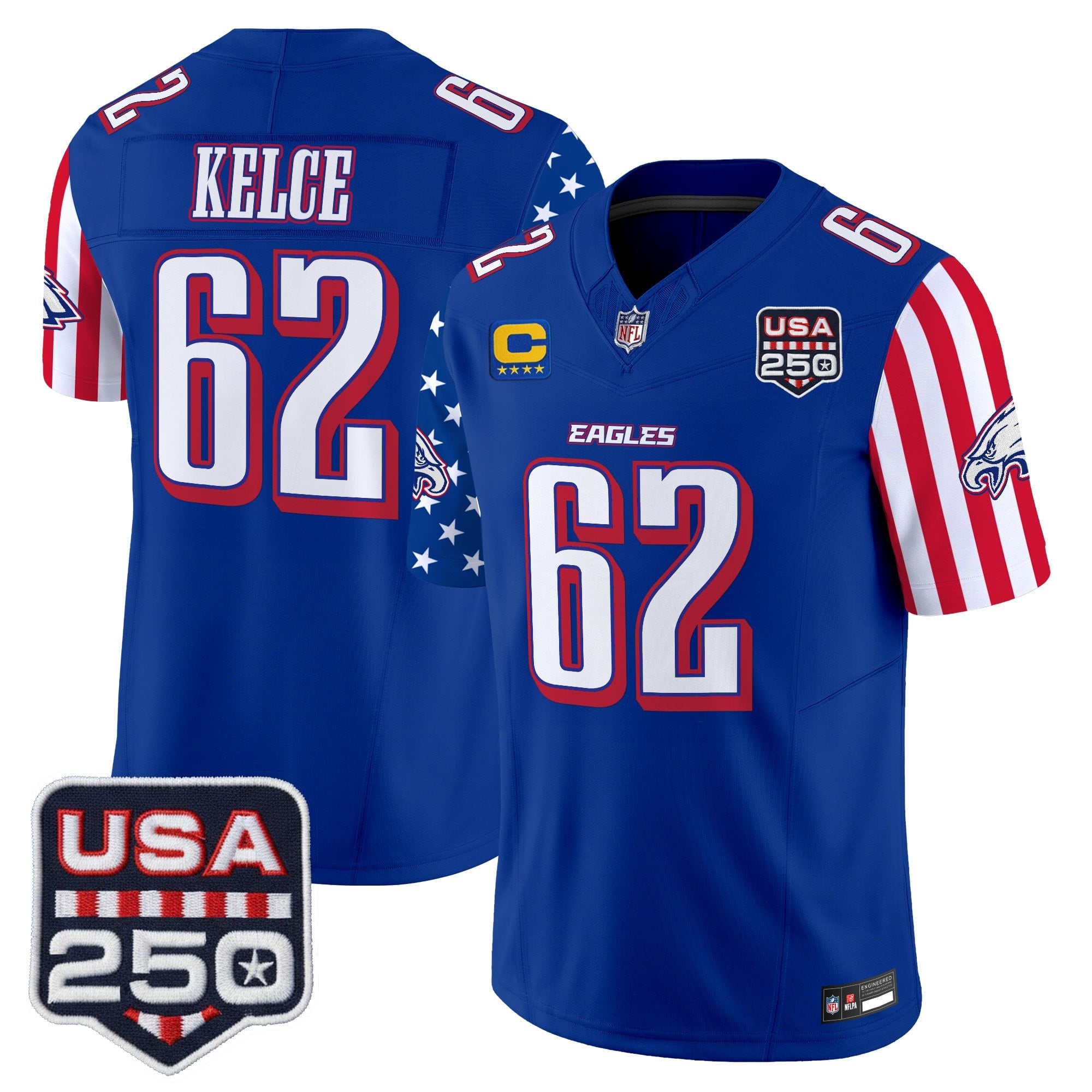 Men's Philadelphia Eagles "America 250 Edition" Vapor Limited Jersey - All Stitched