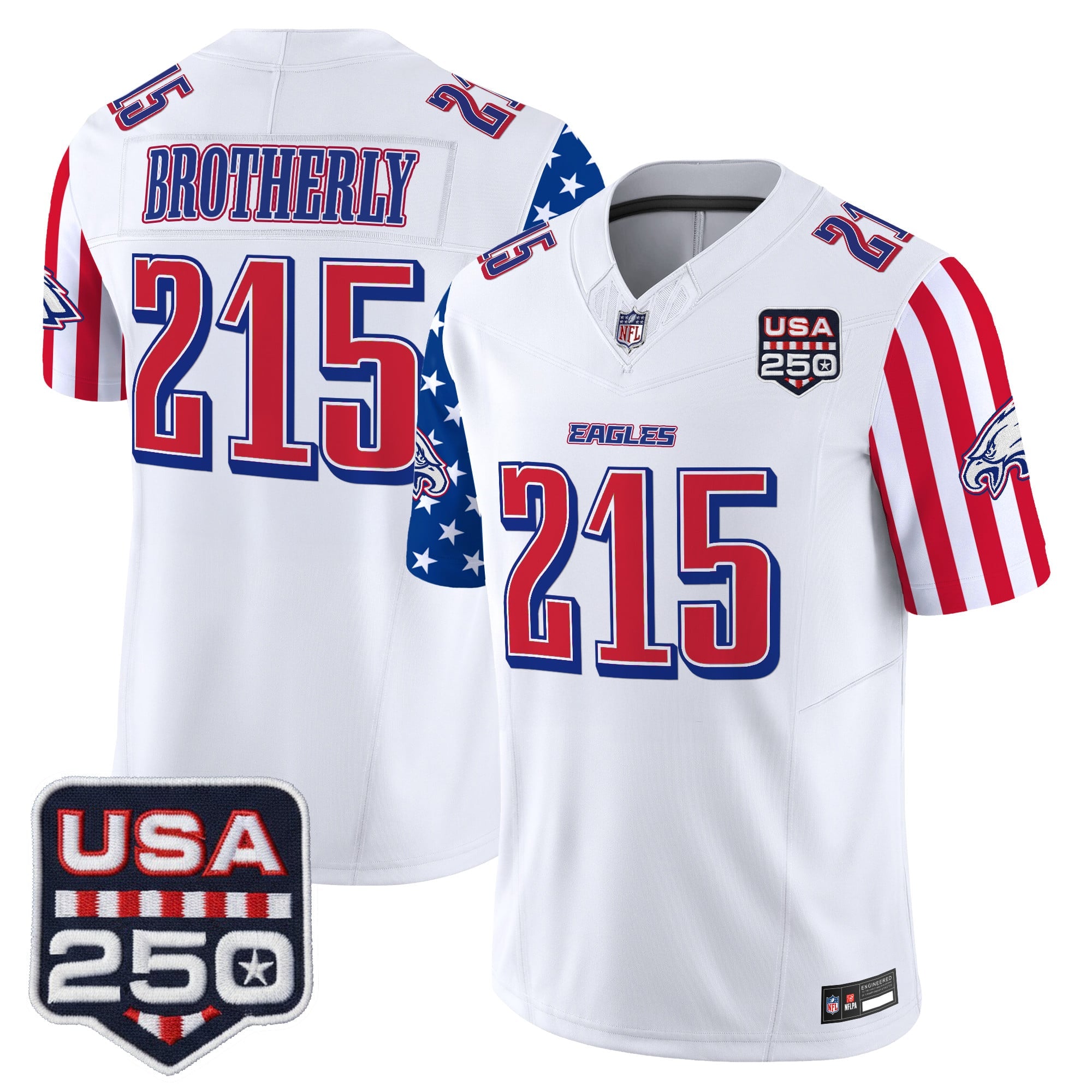 Men's Philadelphia Eagles "America 250 Edition" Vapor Limited Jersey - All Stitched
