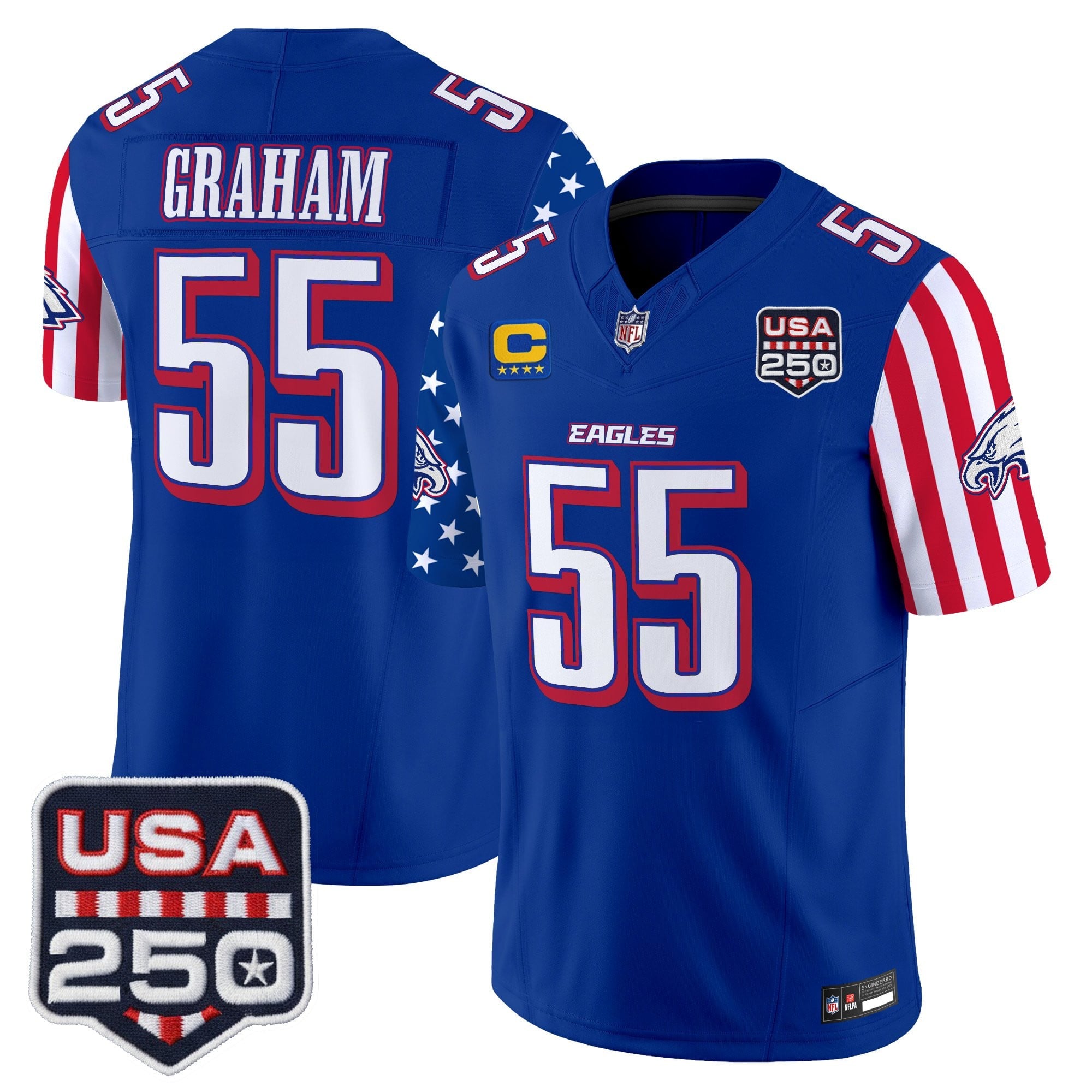 Men's Philadelphia Eagles "America 250 Edition" Vapor Limited Jersey - All Stitched