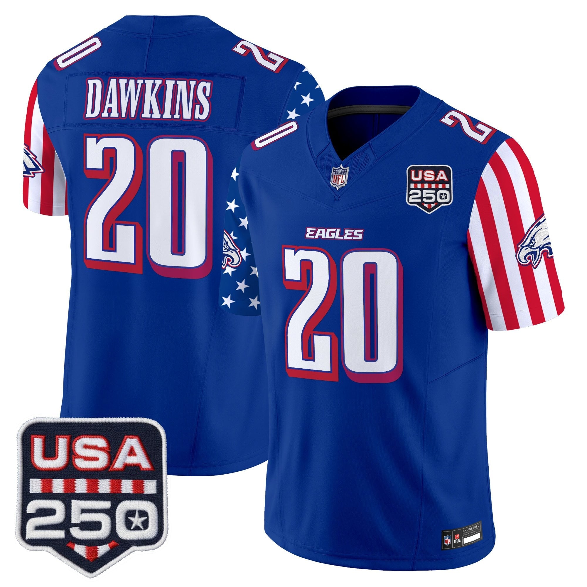 Men's Philadelphia Eagles "America 250 Edition" Vapor Limited Jersey - All Stitched