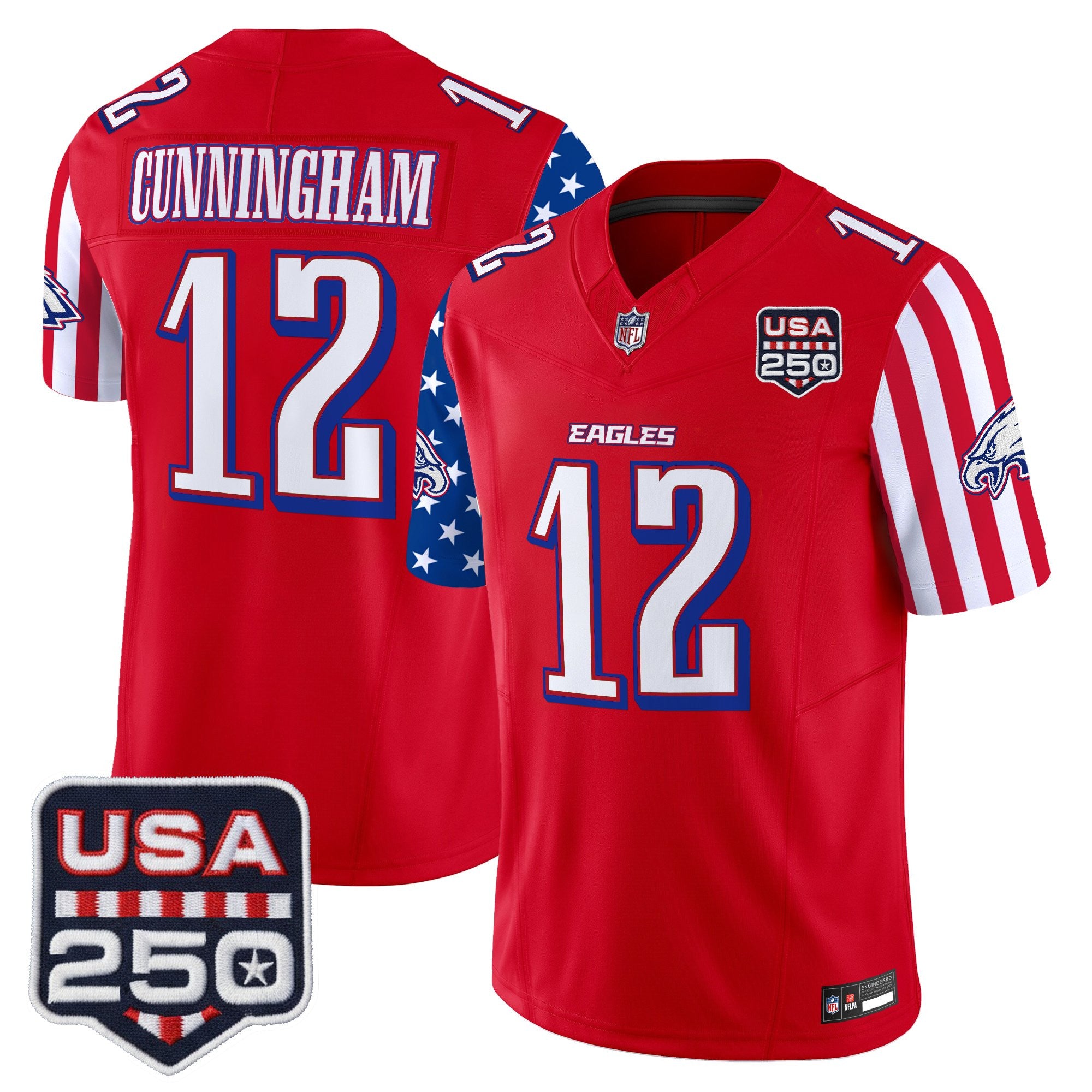 Men's Philadelphia Eagles "America 250 Edition" Vapor Limited Jersey - All Stitched