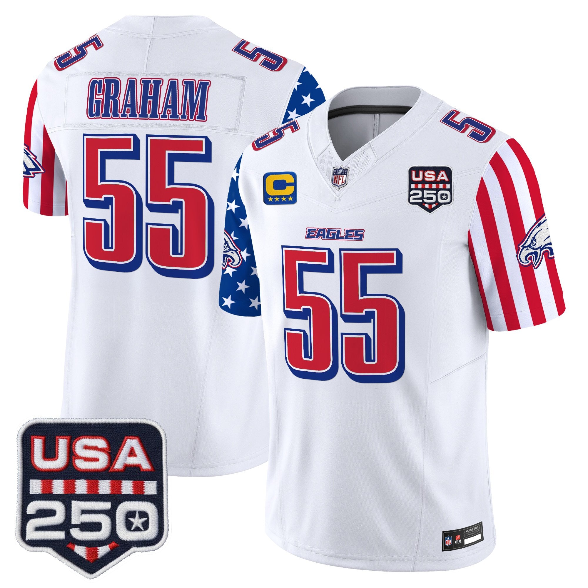 Men's Philadelphia Eagles "America 250 Edition" Vapor Limited Jersey - All Stitched