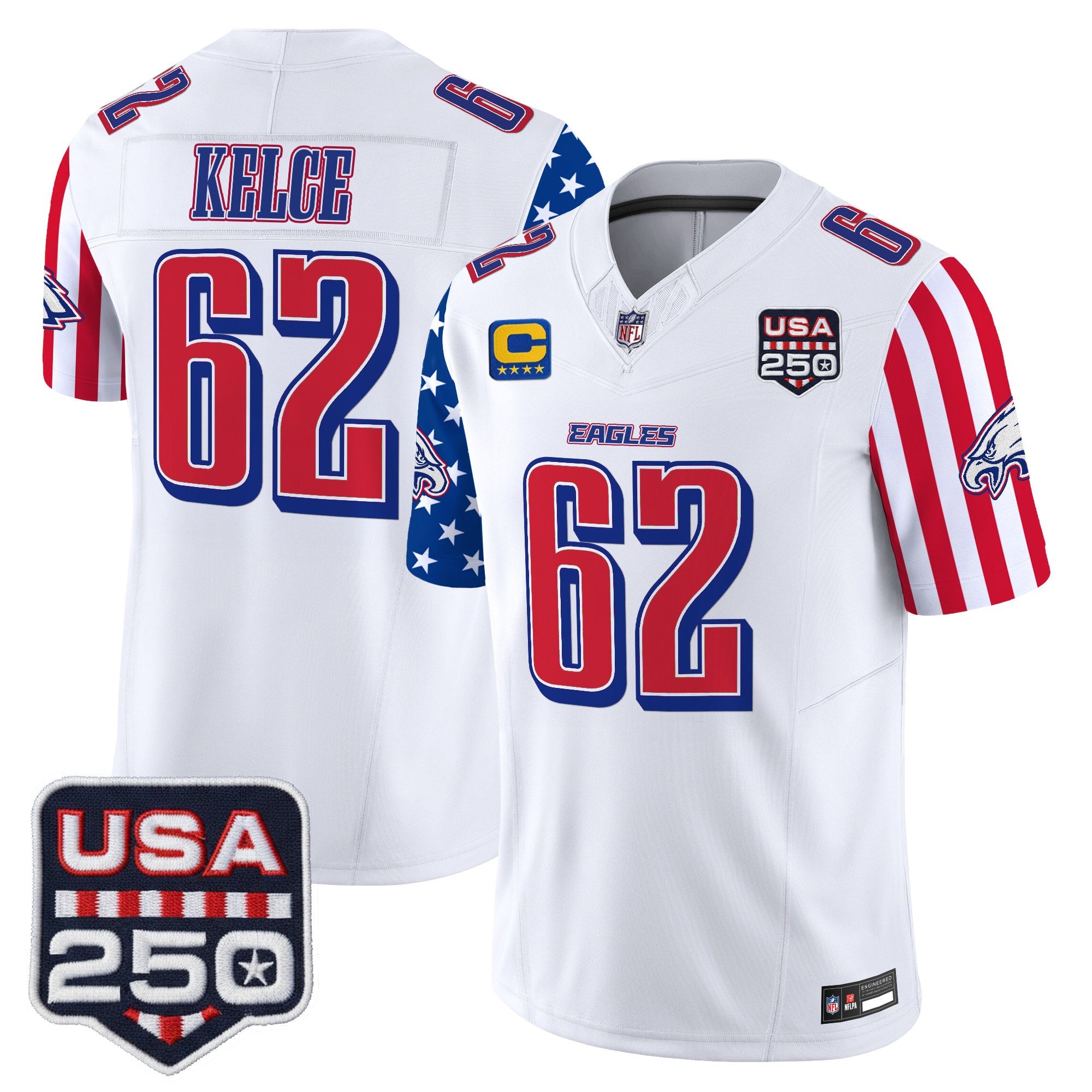 Men's Philadelphia Eagles "America 250 Edition" Vapor Limited Jersey - All Stitched