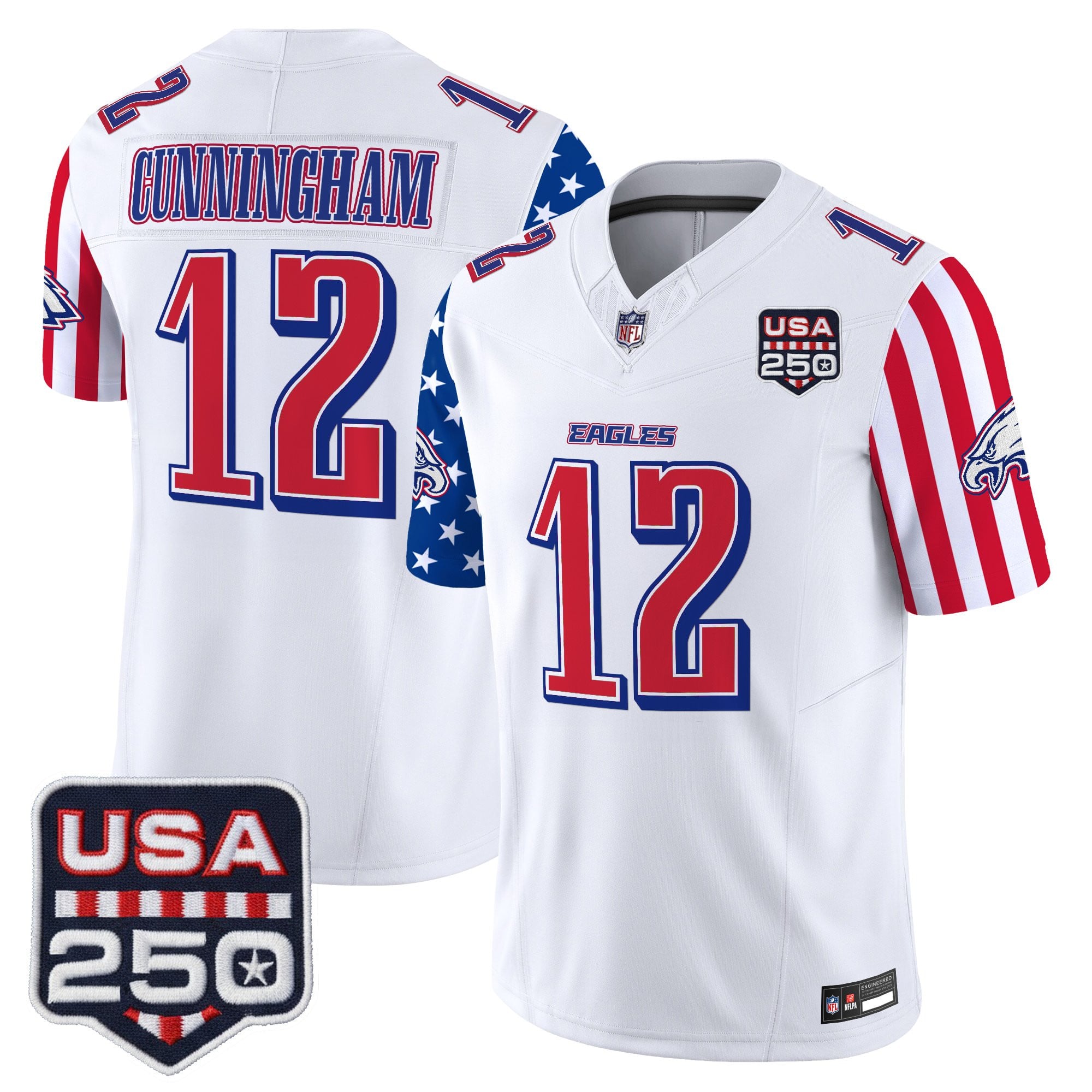 Men's Philadelphia Eagles "America 250 Edition" Vapor Limited Jersey - All Stitched