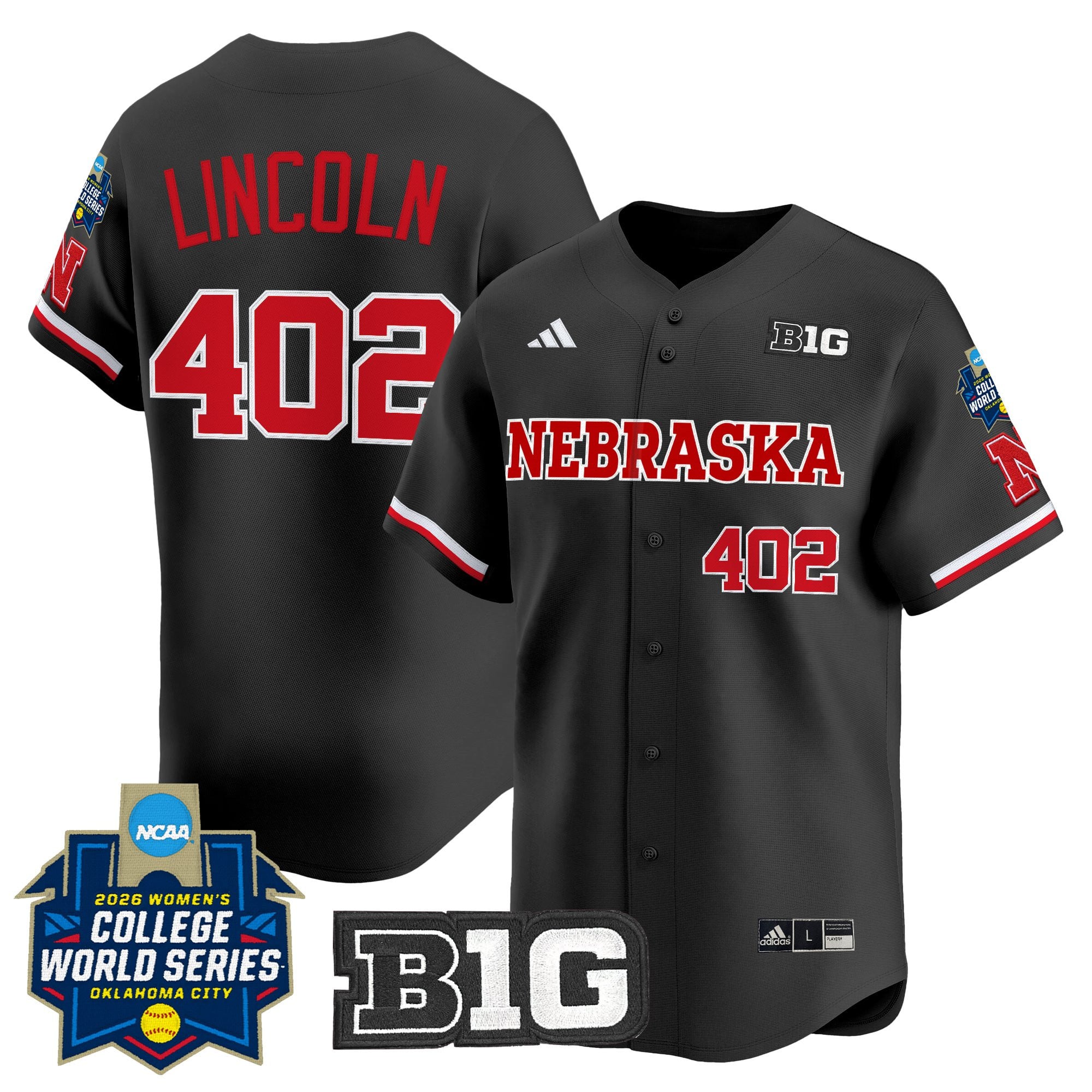 Men's Size - Nebraska Cornhuskers Softball 2026 World Series (WCWS) Vapor Premier Limited Jersey - All Stitched
