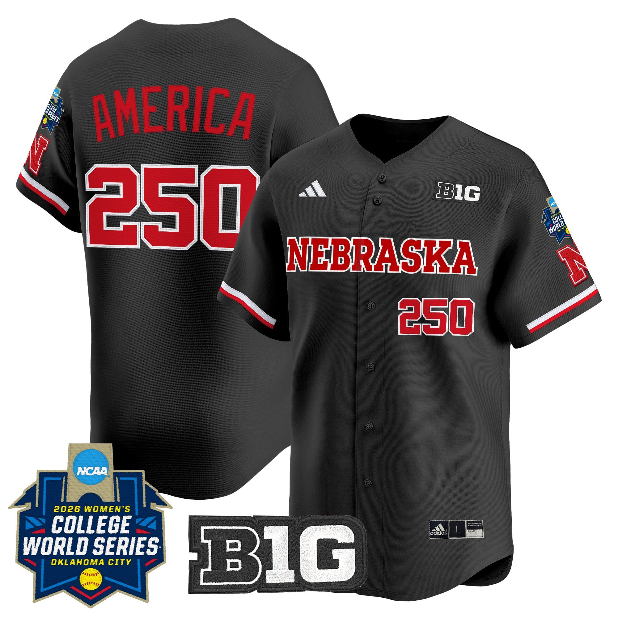 Men's Size - Nebraska Cornhuskers Softball 2026 World Series (WCWS) Vapor Premier Limited Jersey - All Stitched