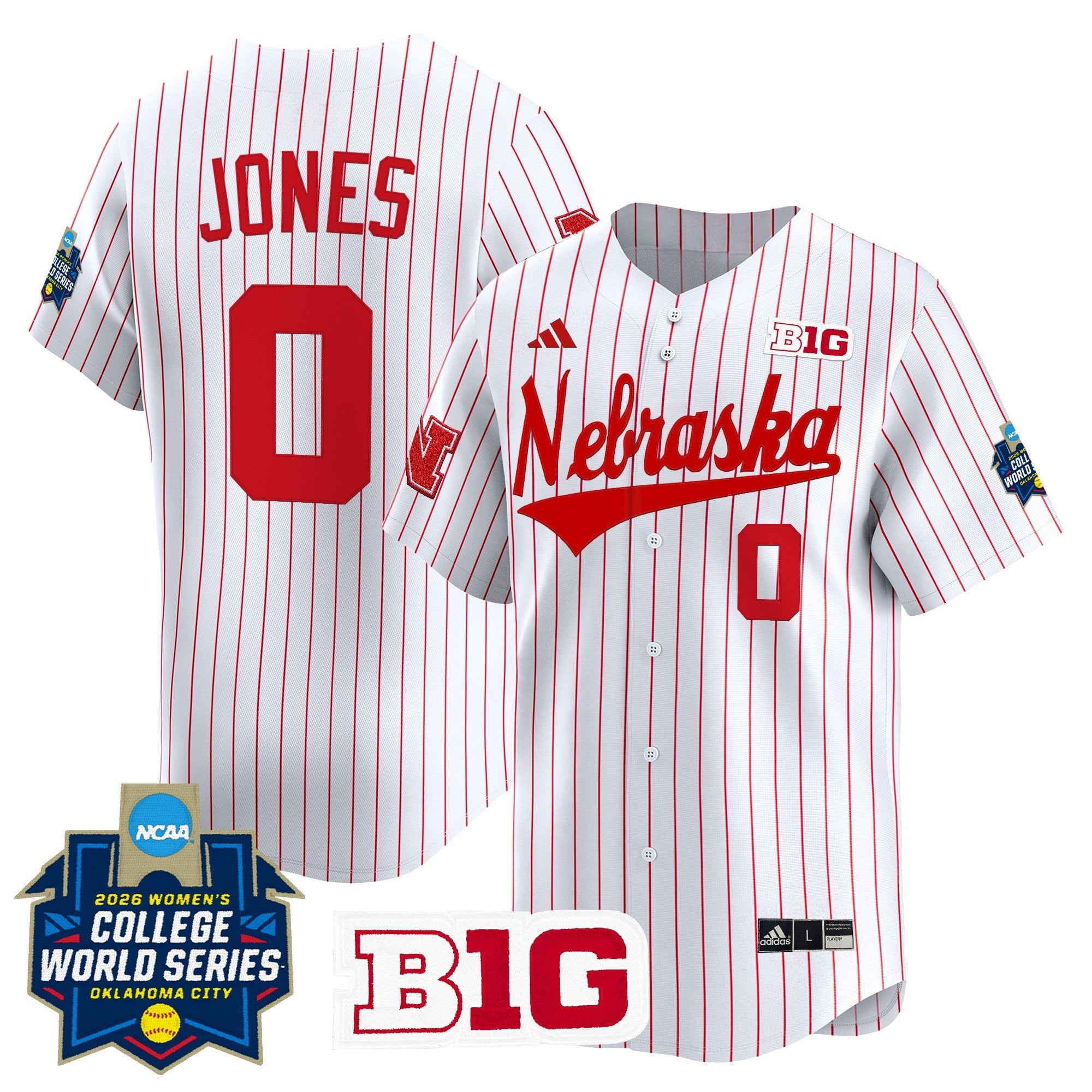 Men's Size - Nebraska Cornhuskers Softball 2026 World Series (WCWS) Vapor Premier Limited Jersey - All Stitched
