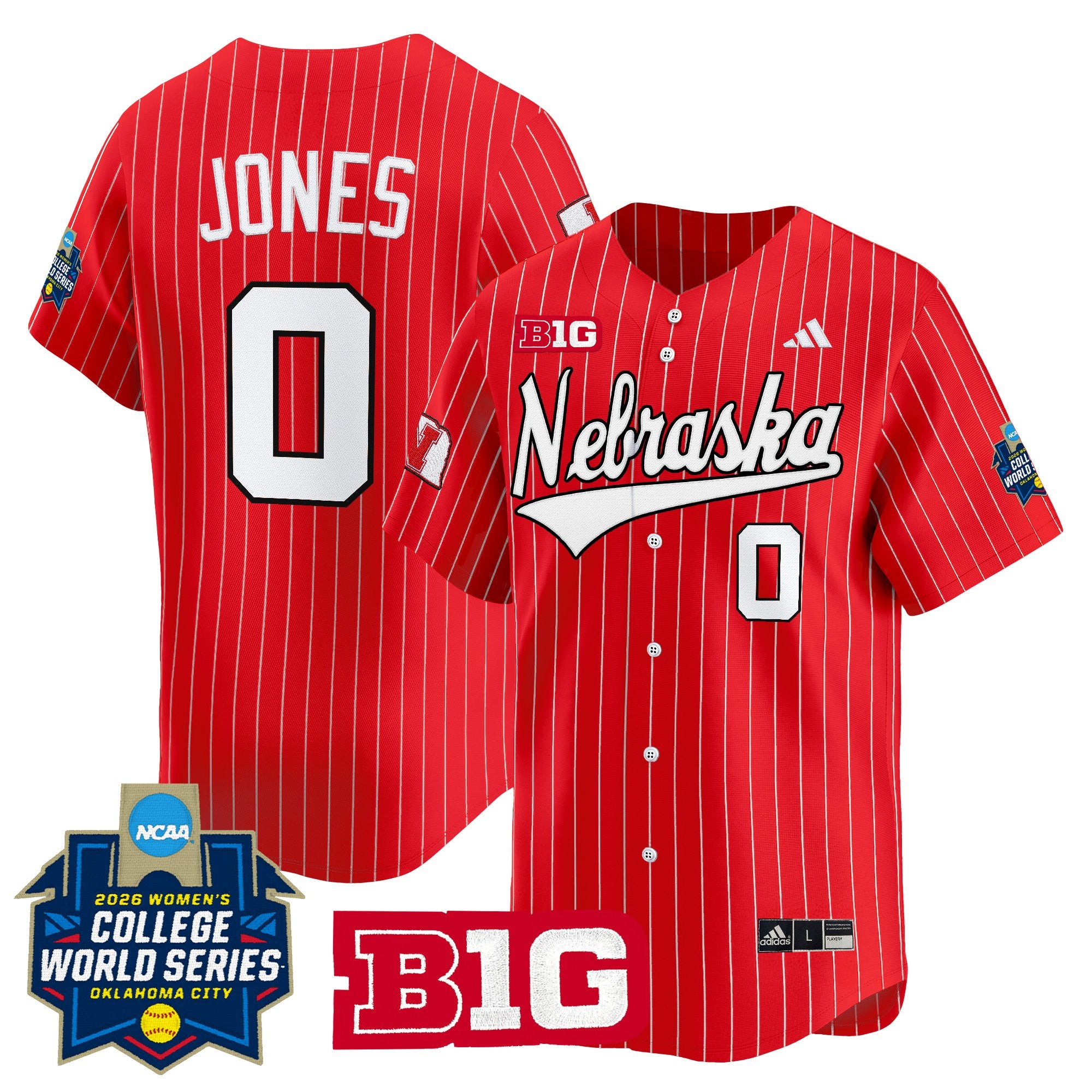 Men's Size - Nebraska Cornhuskers Softball 2026 World Series (WCWS) Vapor Premier Limited Jersey - All Stitched