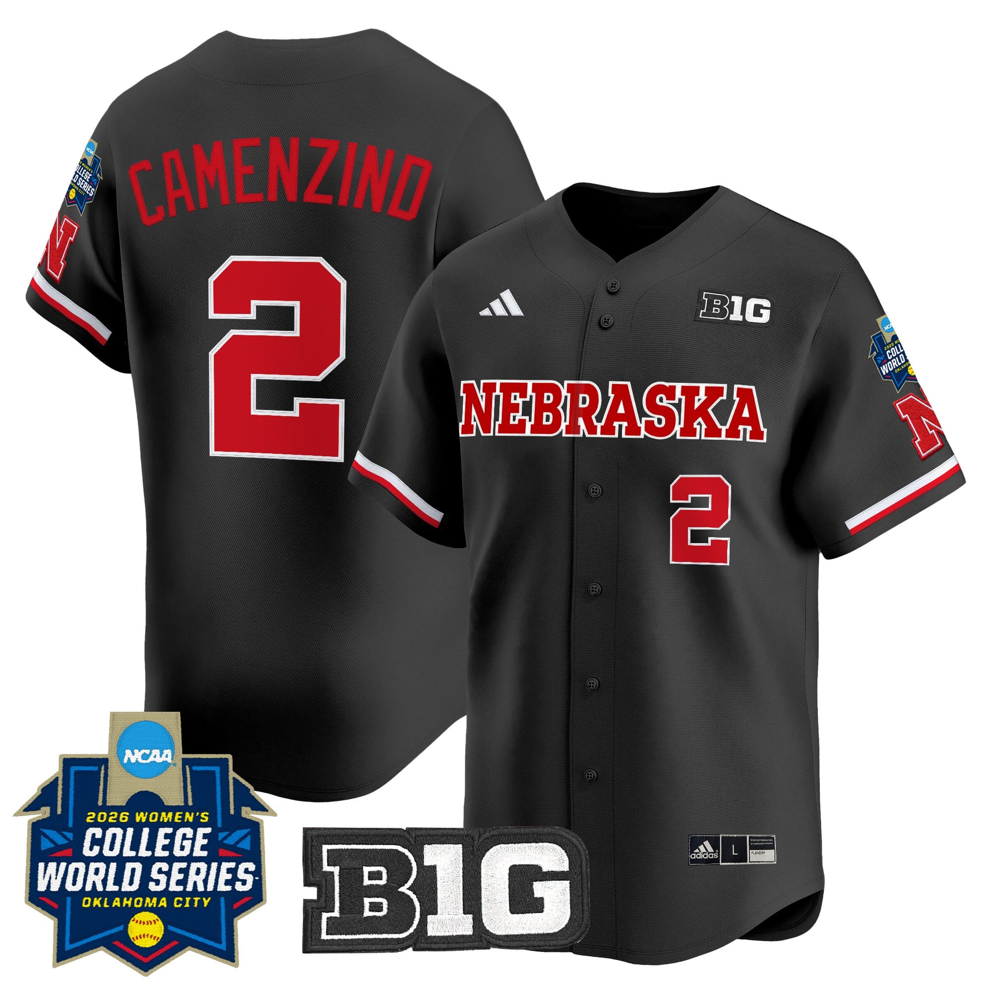 Men's Size - Nebraska Cornhuskers Softball 2026 World Series (WCWS) Vapor Premier Limited Jersey - All Stitched