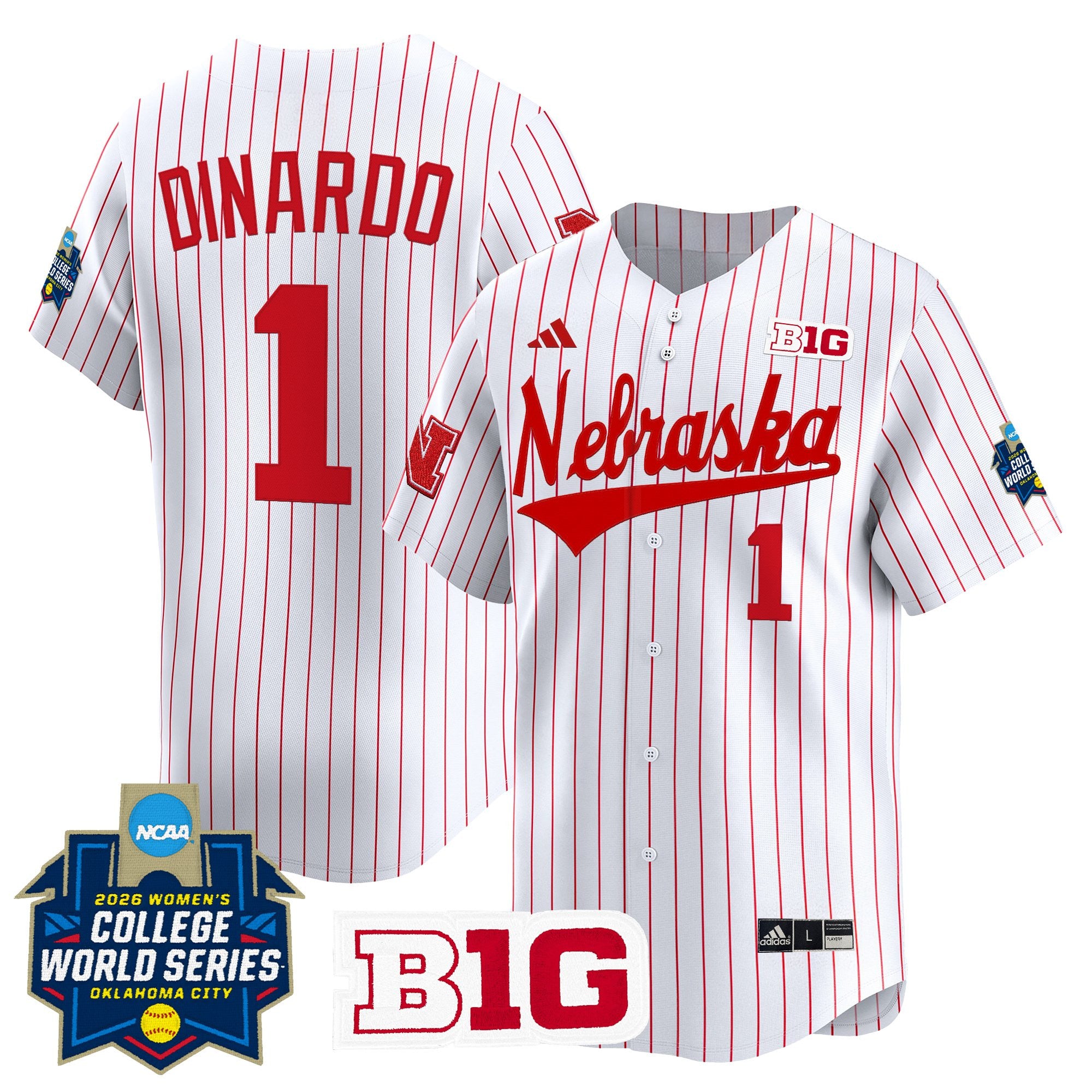 Men's Size - Nebraska Cornhuskers Softball 2026 World Series (WCWS) Vapor Premier Limited Jersey - All Stitched