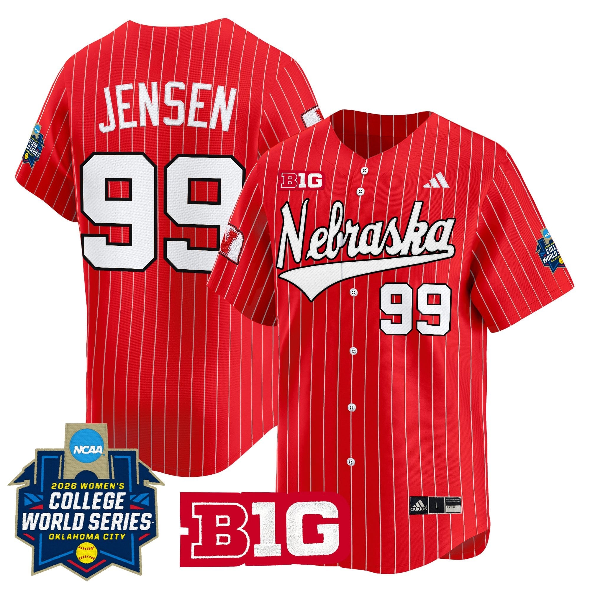 Men's Size - Nebraska Cornhuskers Softball 2026 World Series (WCWS) Vapor Premier Limited Jersey - All Stitched