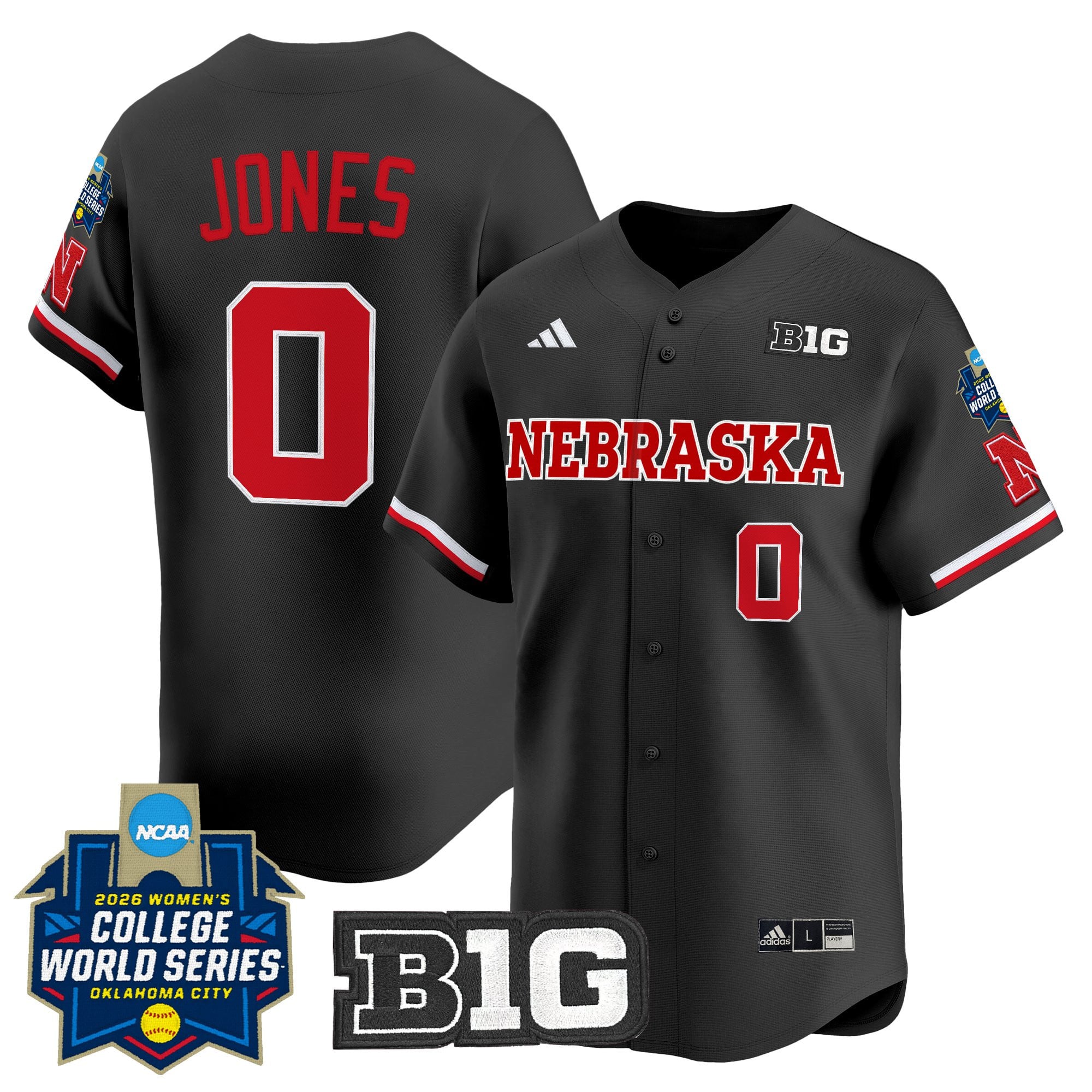 Men's Size - Nebraska Cornhuskers Softball 2026 World Series (WCWS) Vapor Premier Limited Jersey - All Stitched