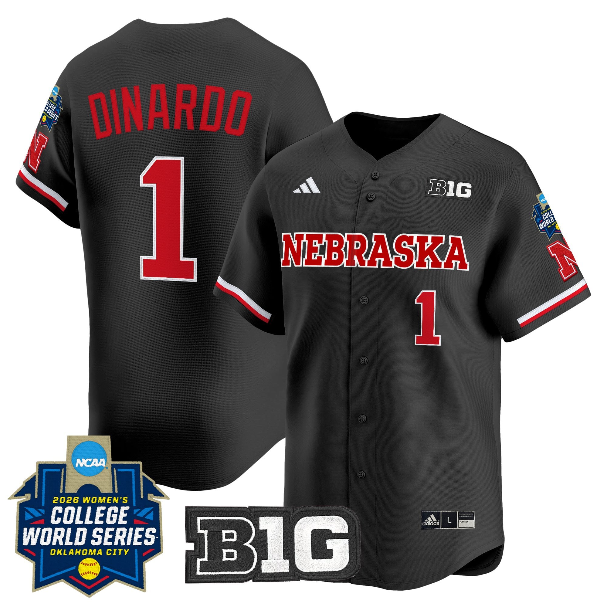 Men's Size - Nebraska Cornhuskers Softball 2026 World Series (WCWS) Vapor Premier Limited Jersey - All Stitched