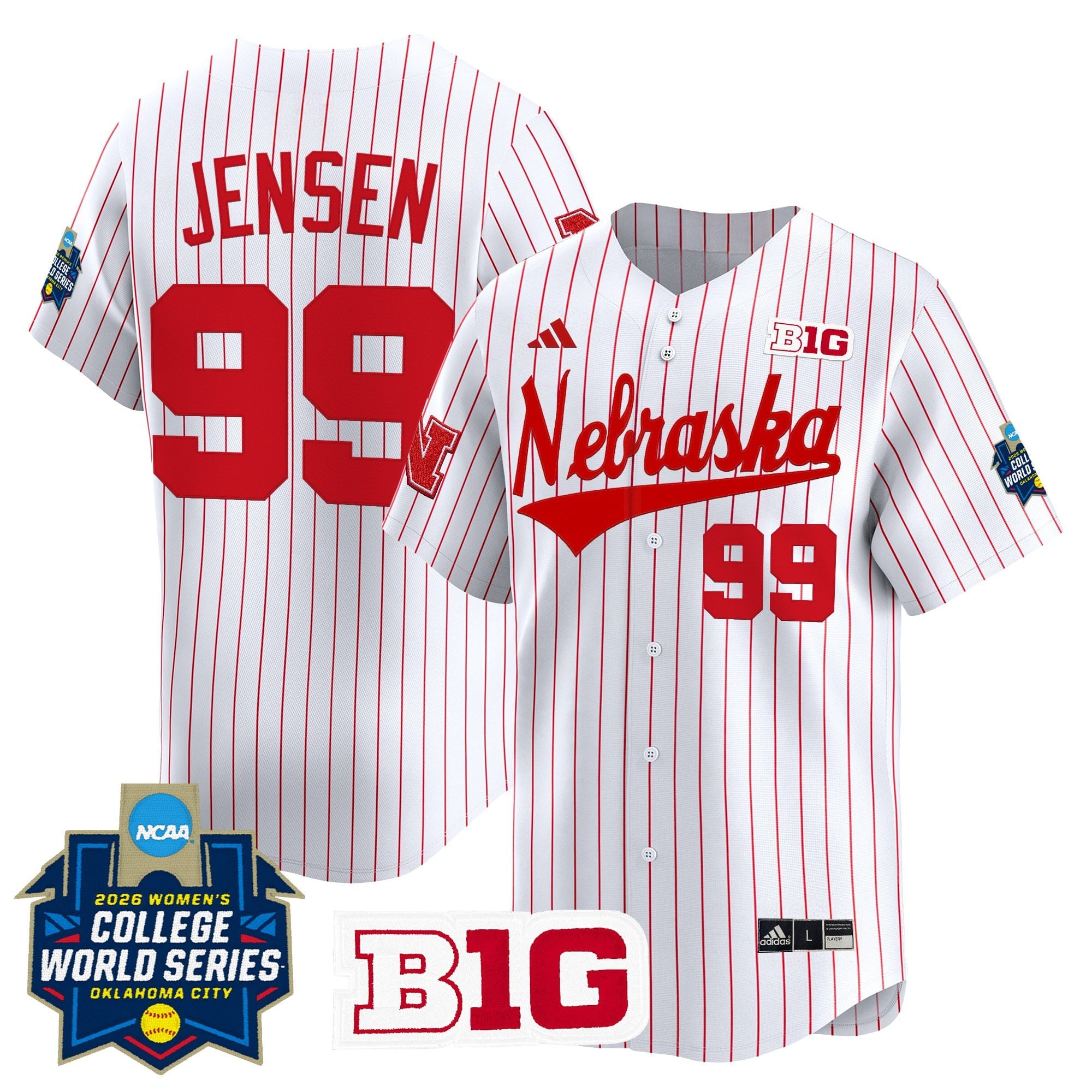 Men's Size - Nebraska Cornhuskers Softball 2026 World Series (WCWS) Vapor Premier Limited Jersey - All Stitched