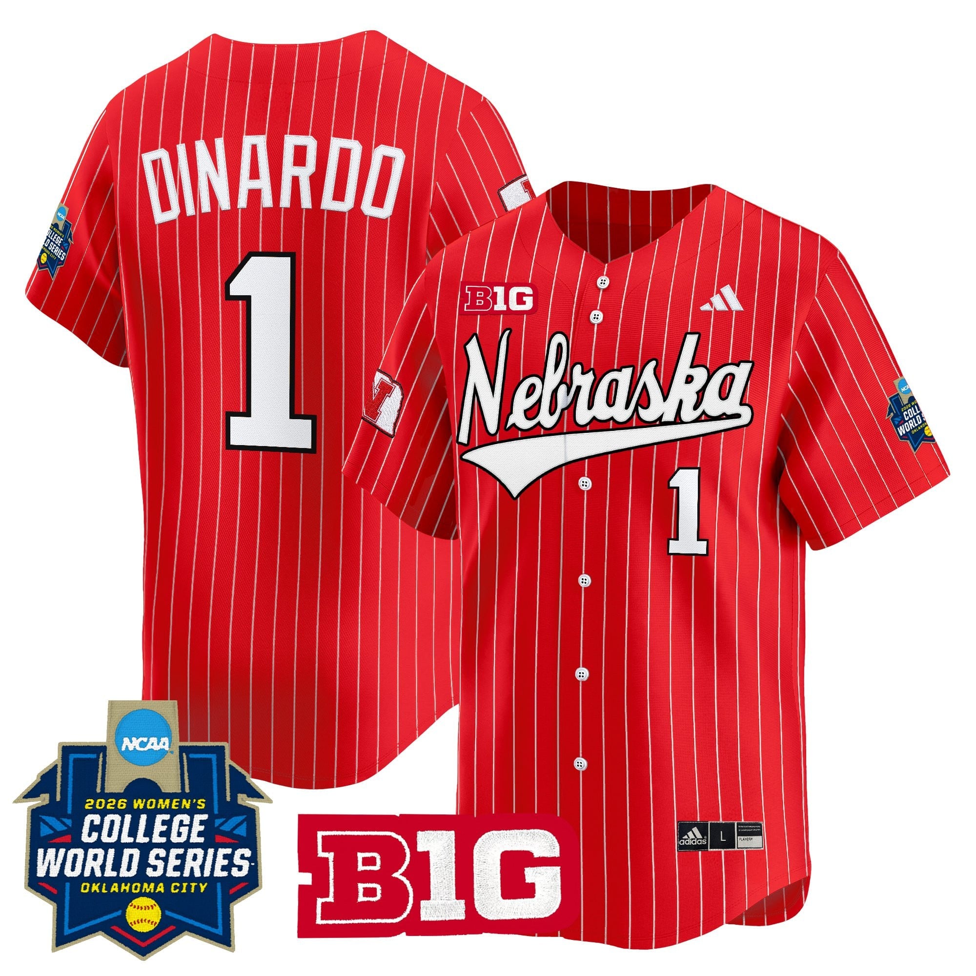 Men's Size - Nebraska Cornhuskers Softball 2026 World Series (WCWS) Vapor Premier Limited Jersey - All Stitched