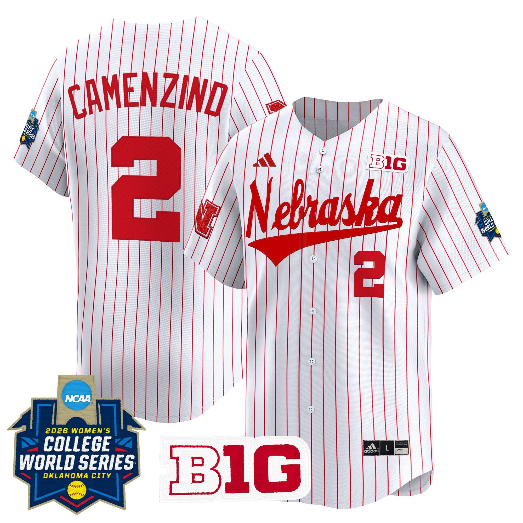 Men's Size - Nebraska Cornhuskers Softball 2026 World Series (WCWS) Vapor Premier Limited Jersey - All Stitched
