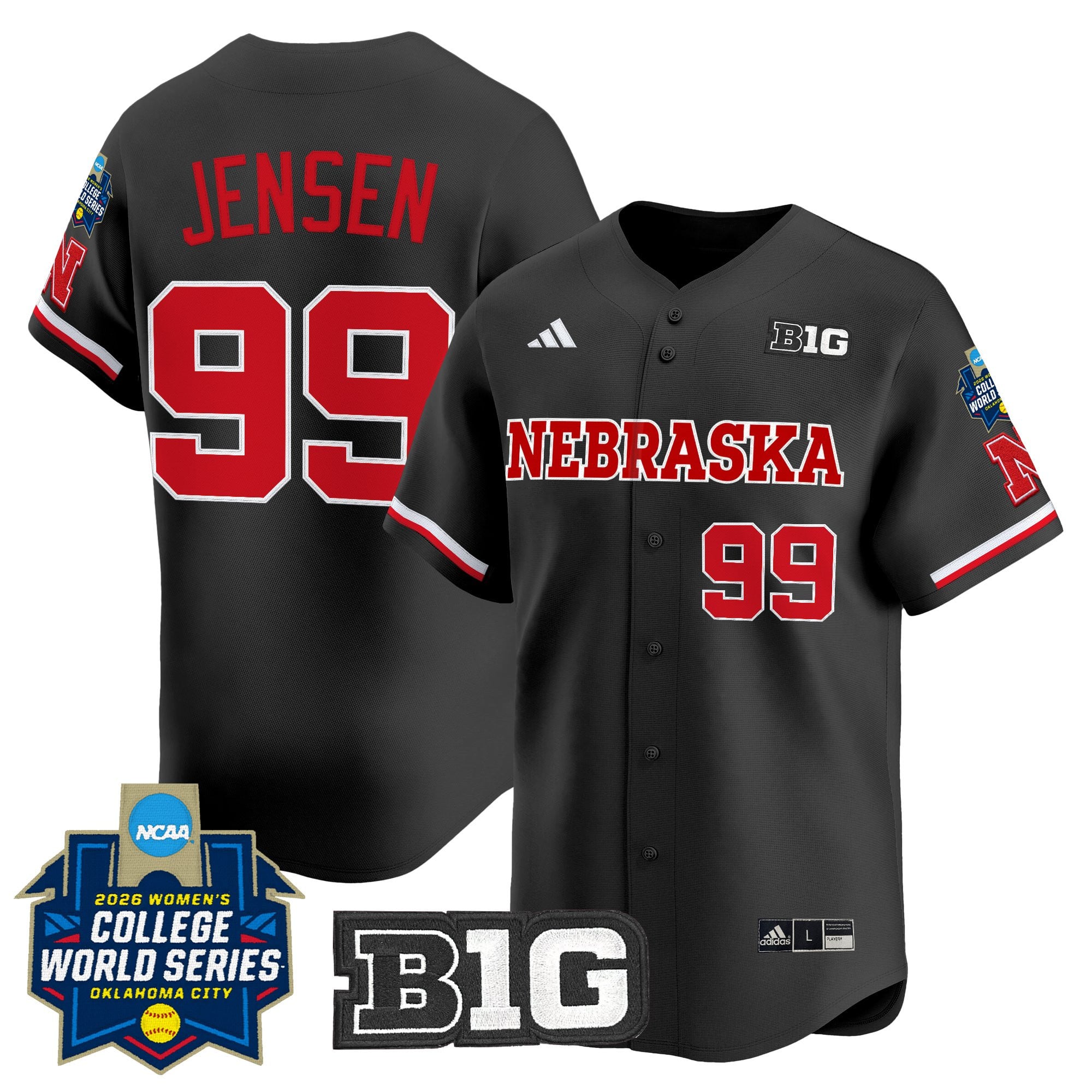 Men's Size - Nebraska Cornhuskers Softball 2026 World Series (WCWS) Vapor Premier Limited Jersey - All Stitched