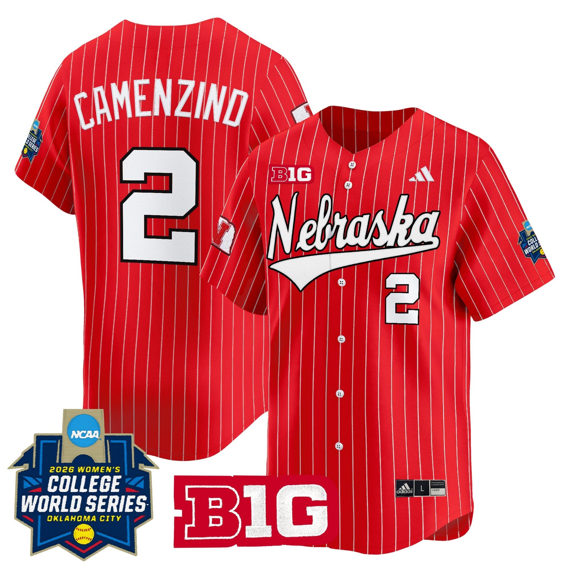 Men's Size - Nebraska Cornhuskers Softball 2026 World Series (WCWS) Vapor Premier Limited Jersey - All Stitched