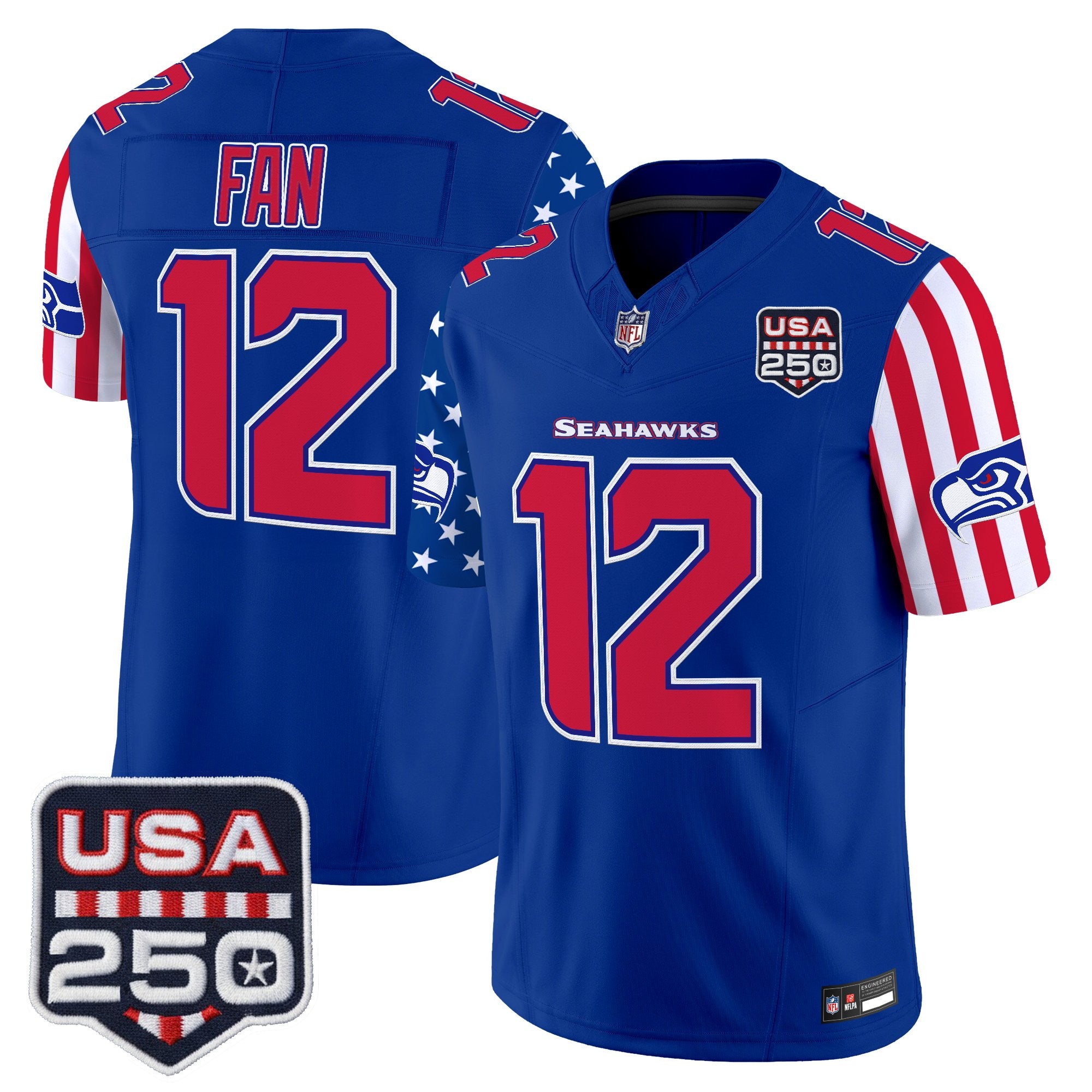 Men's Seattle Seahawks "America 250 Edition" Vapor Limited Jersey - All Stitched